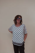 Maglia Over Pois Bianca