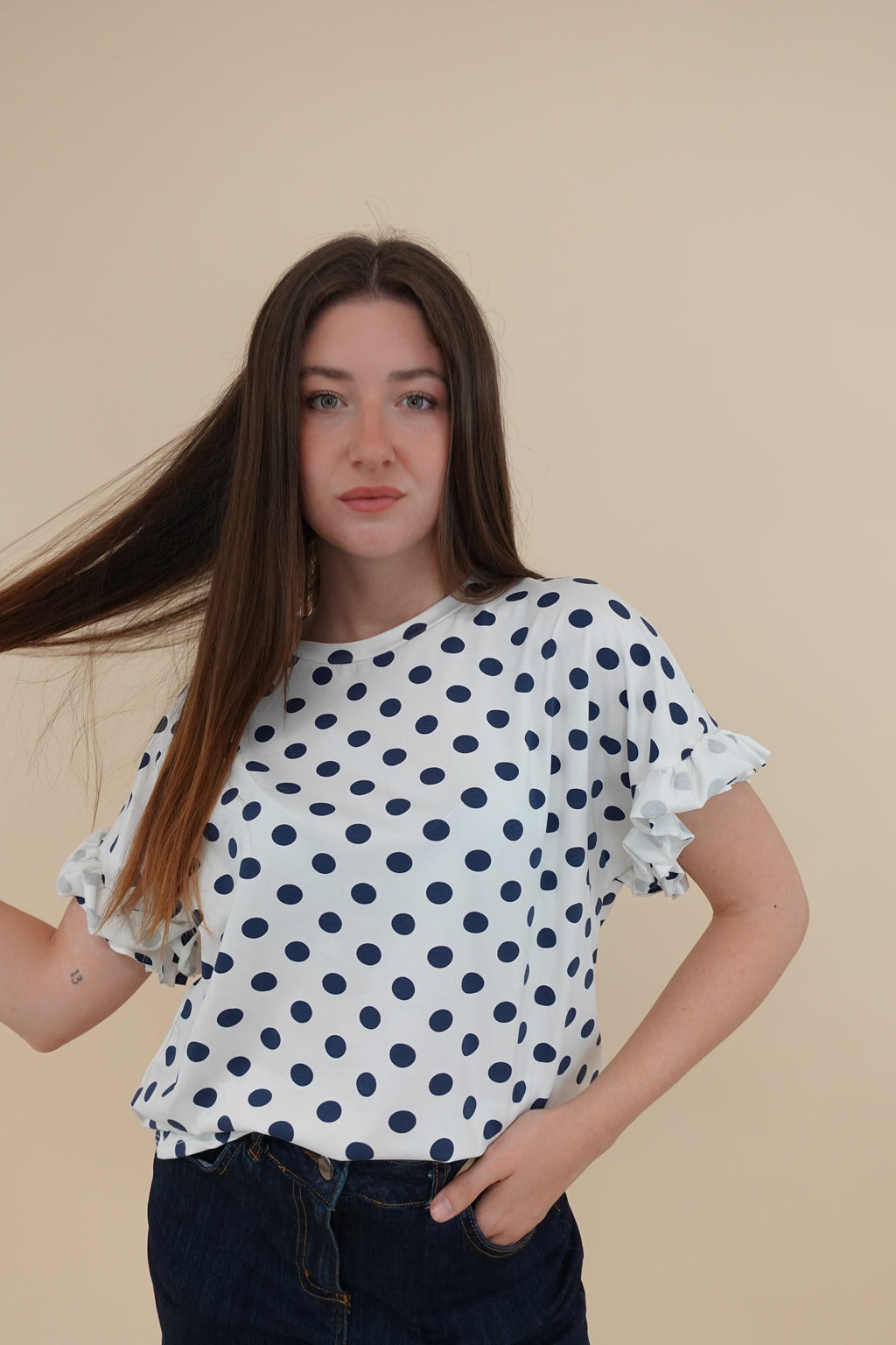 T-shirt Pois Blu