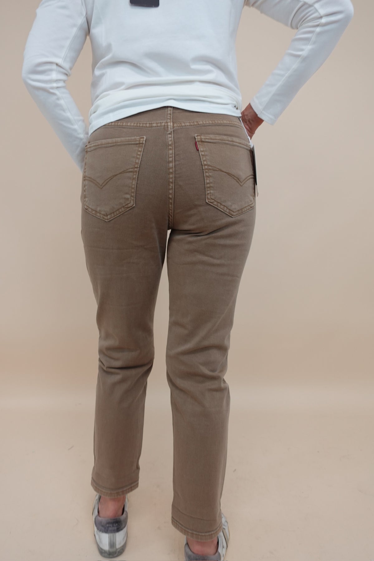 Jeans Momfit Beige