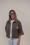 Giacca Shine Leopard Scura