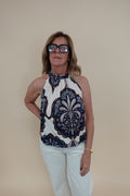 Canotta Flowers Blu