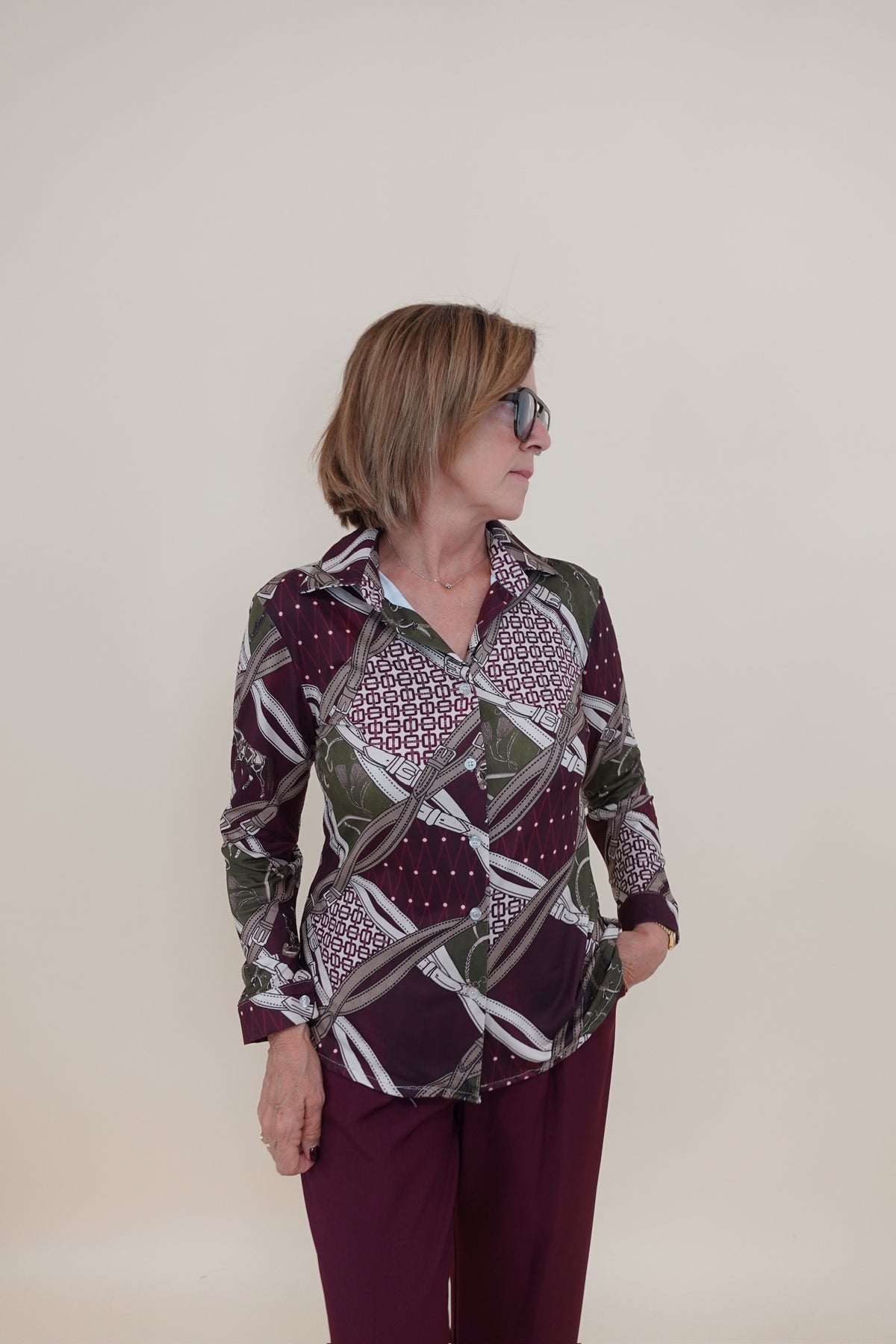 Camicia Fantasy Bordeaux