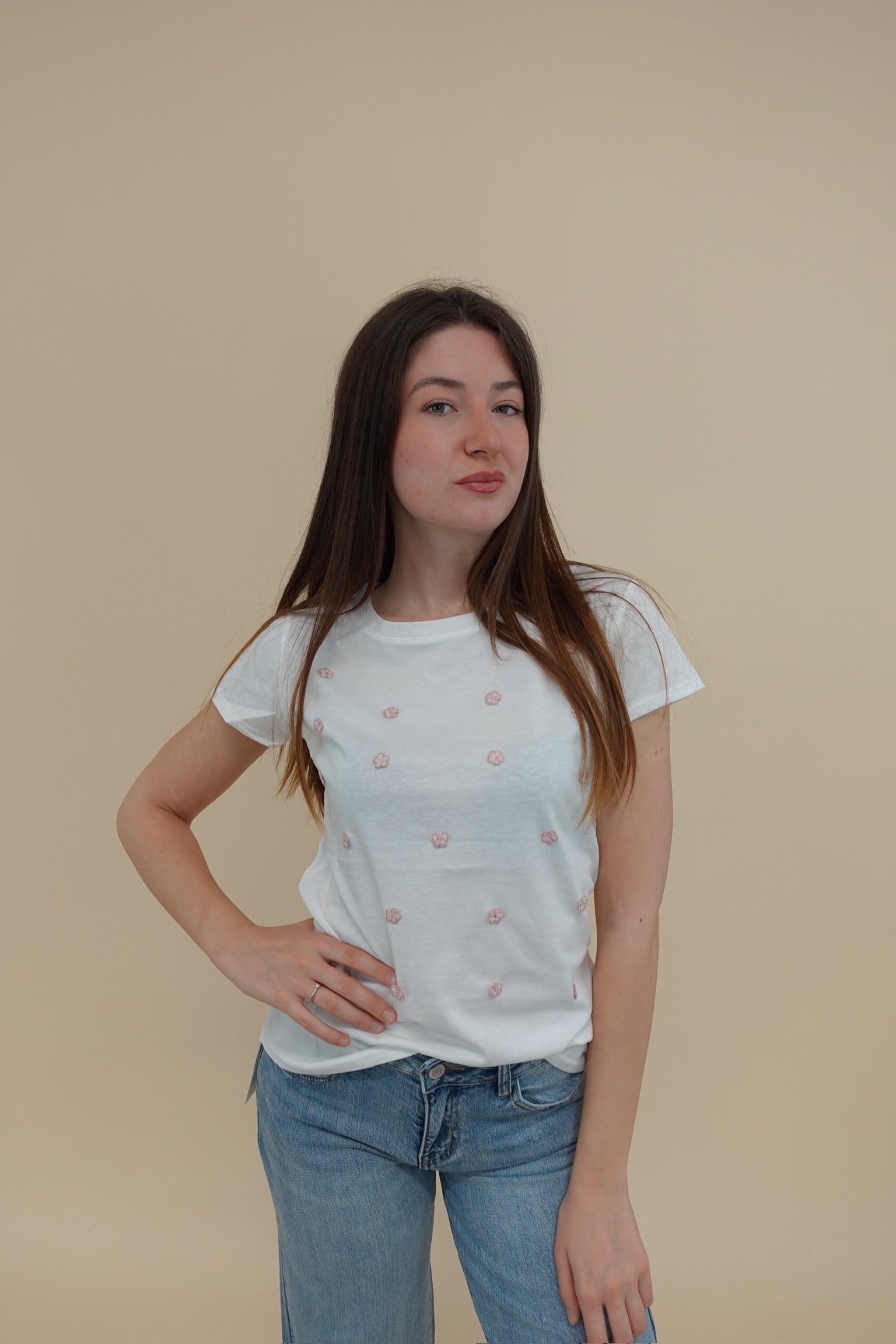 T-shirt Margherite Rosa