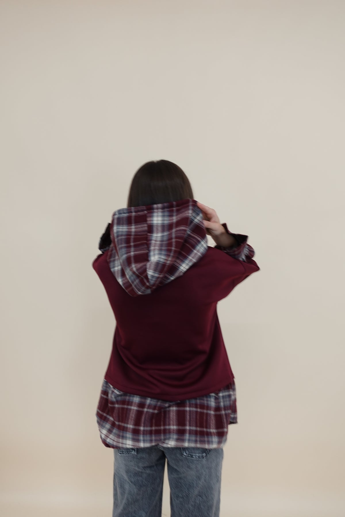 Felpa Scacchi Bordeaux