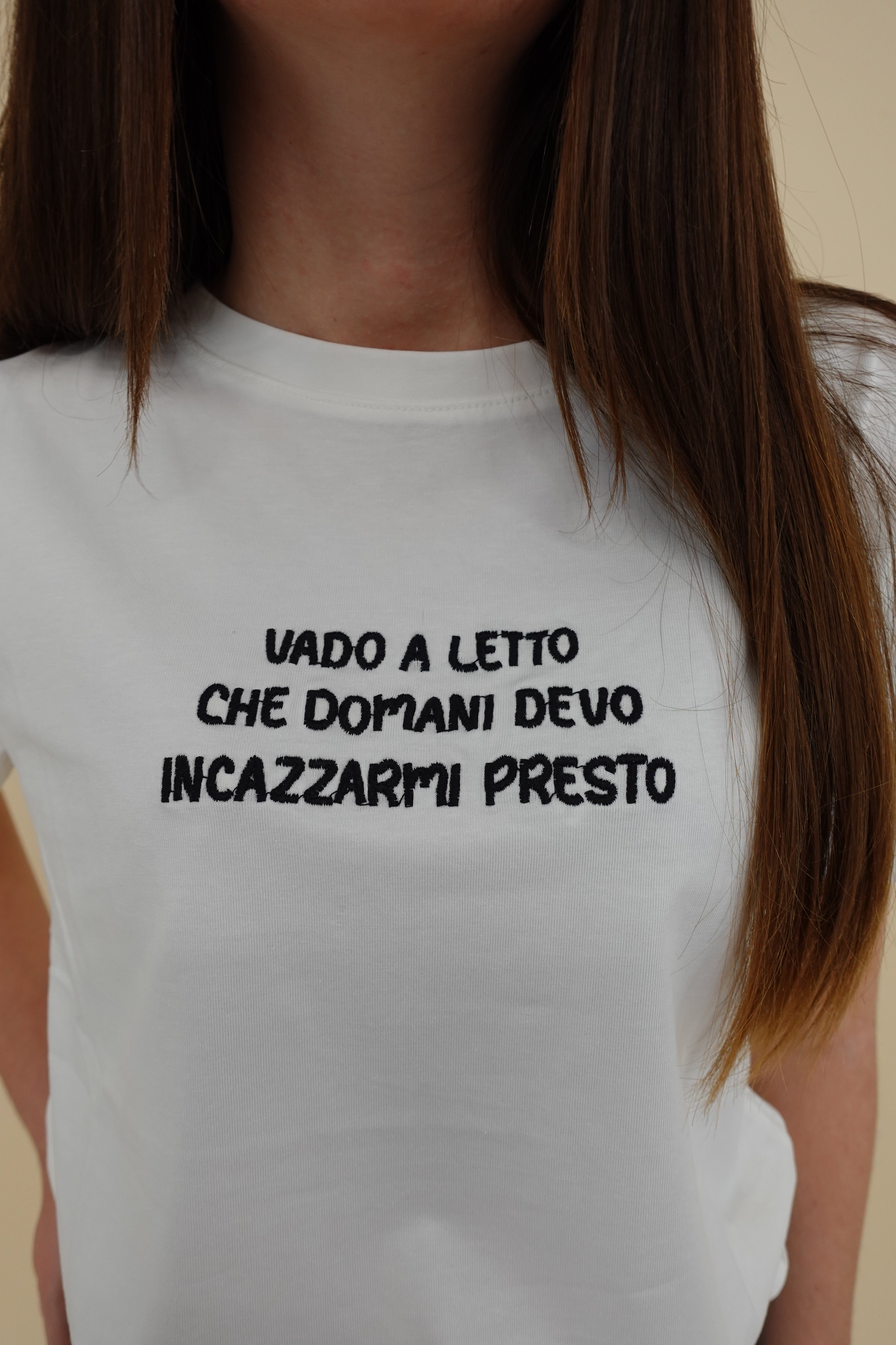 T-shirt Vado a Letto Nera