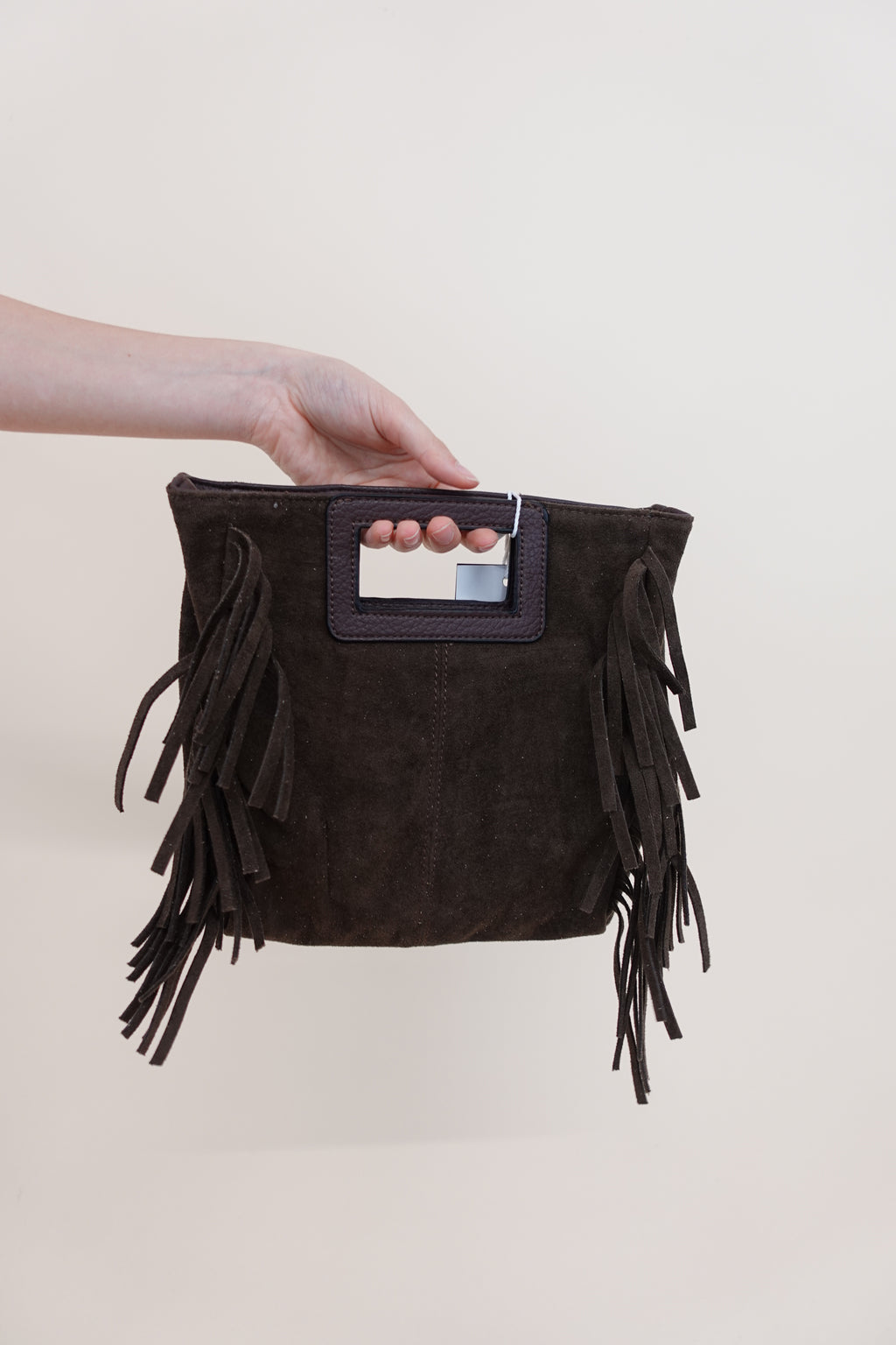 Borsa Frange Marrone