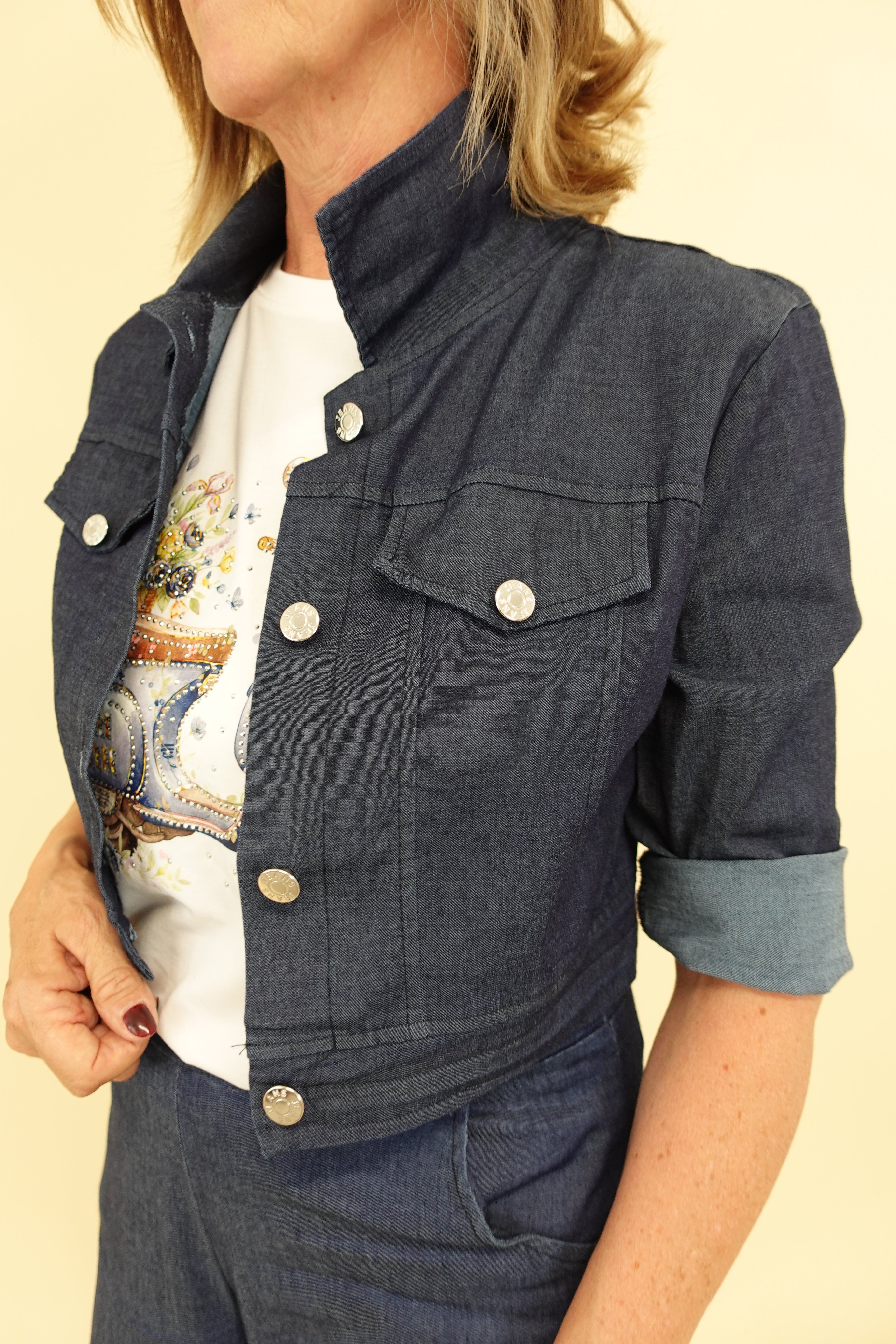 Giacca Crop Jeans