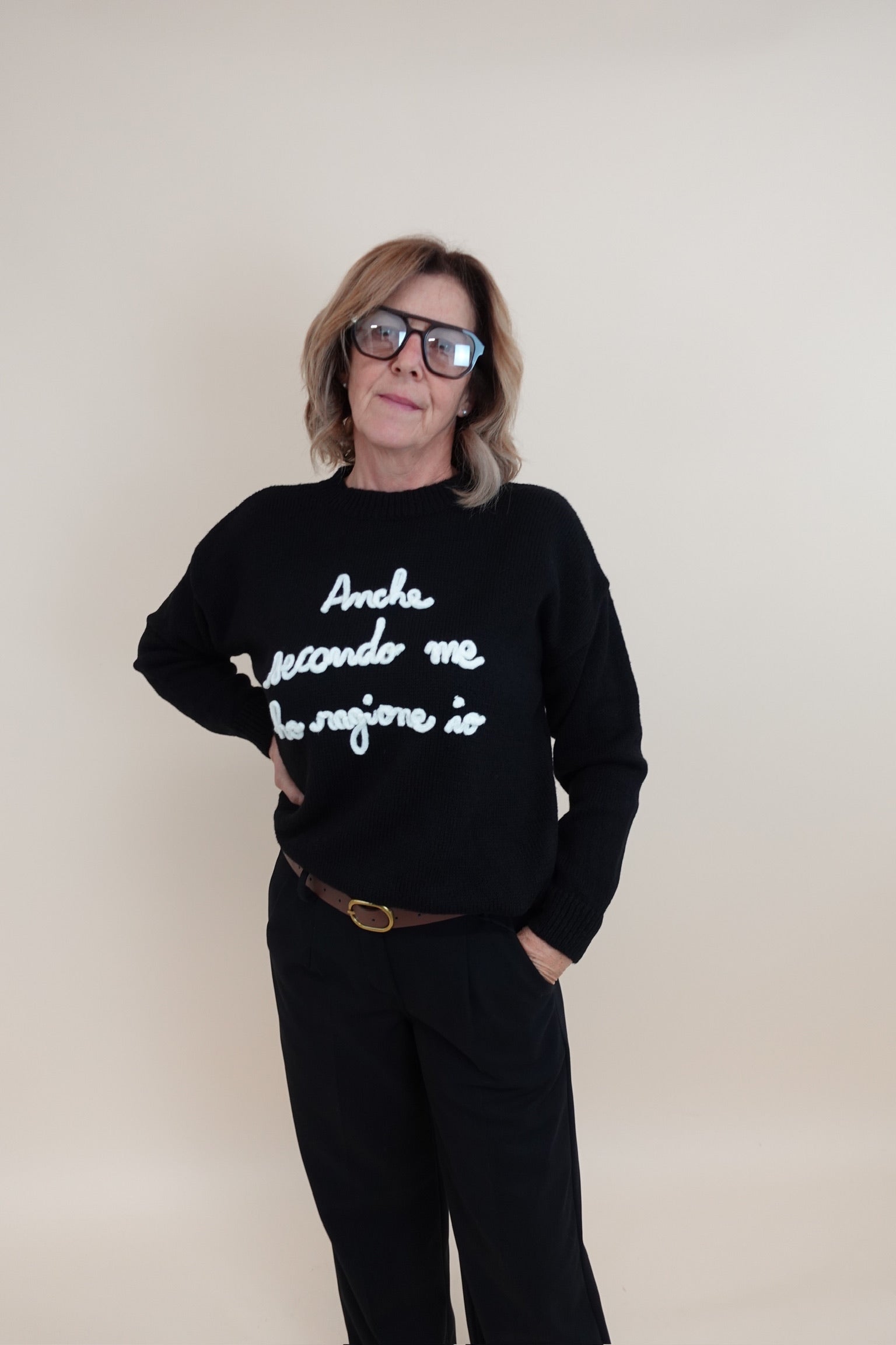 Maglione " Ho ragione " Nero