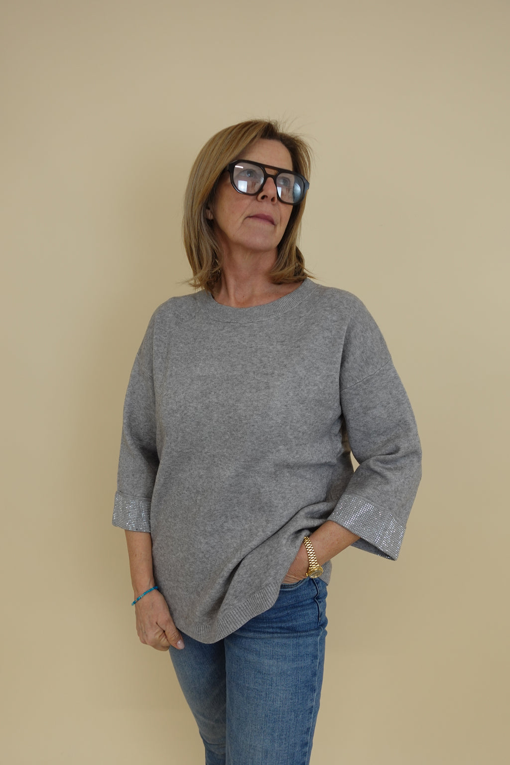 Maglione Angela Grigio Chiaro
