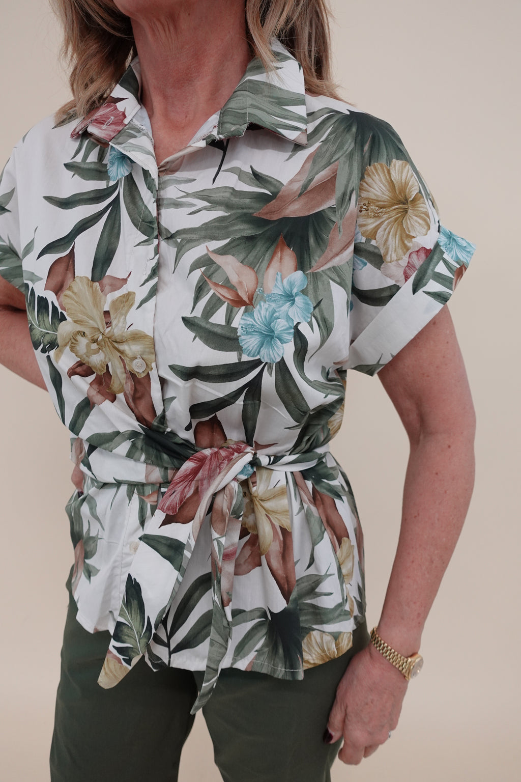 Camicia Hawaii Verde