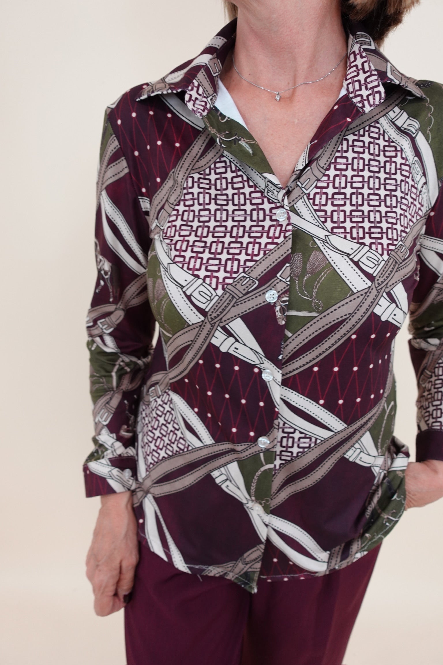 Camicia Fantasy Bordeaux