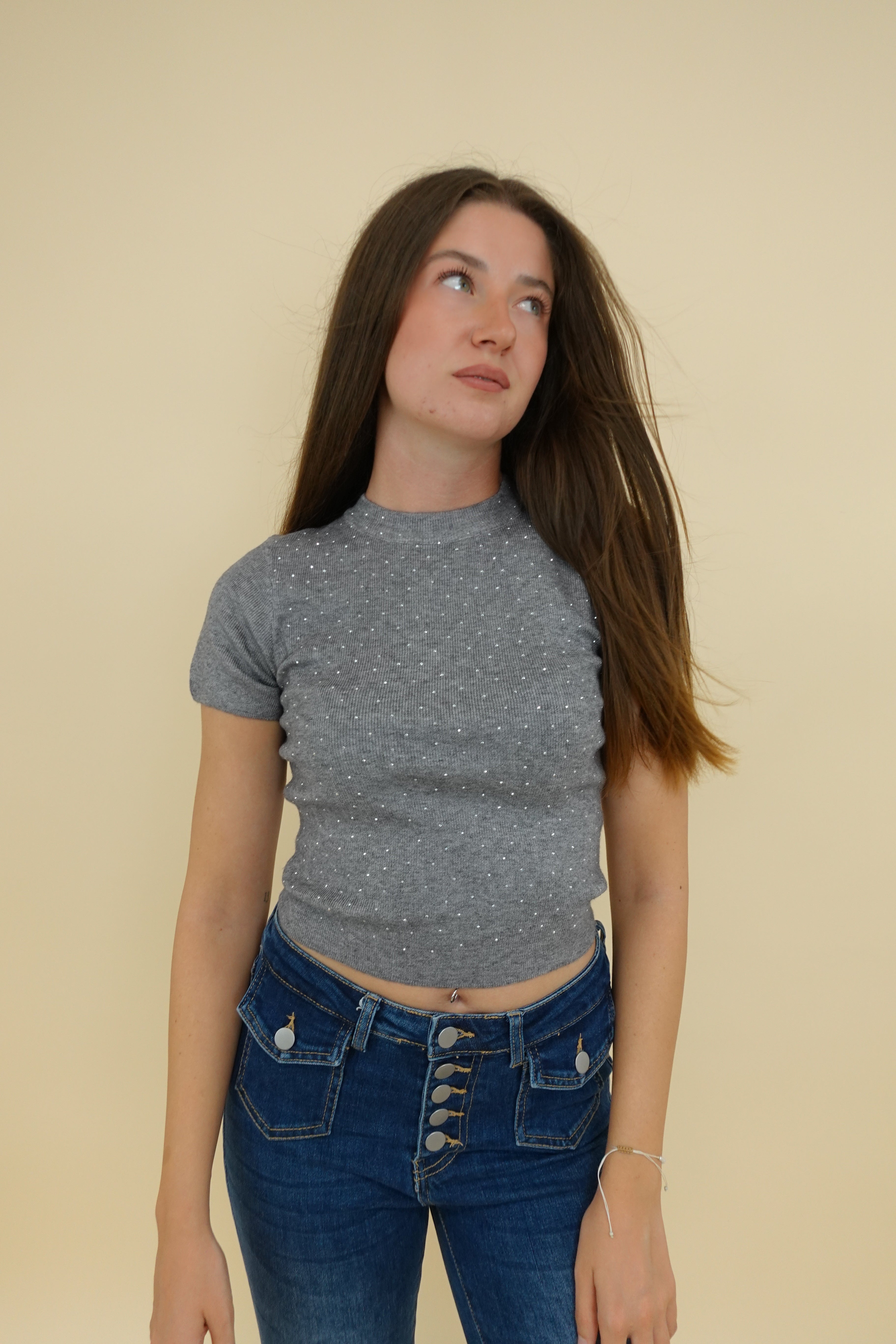 T-shirt Emma grigio