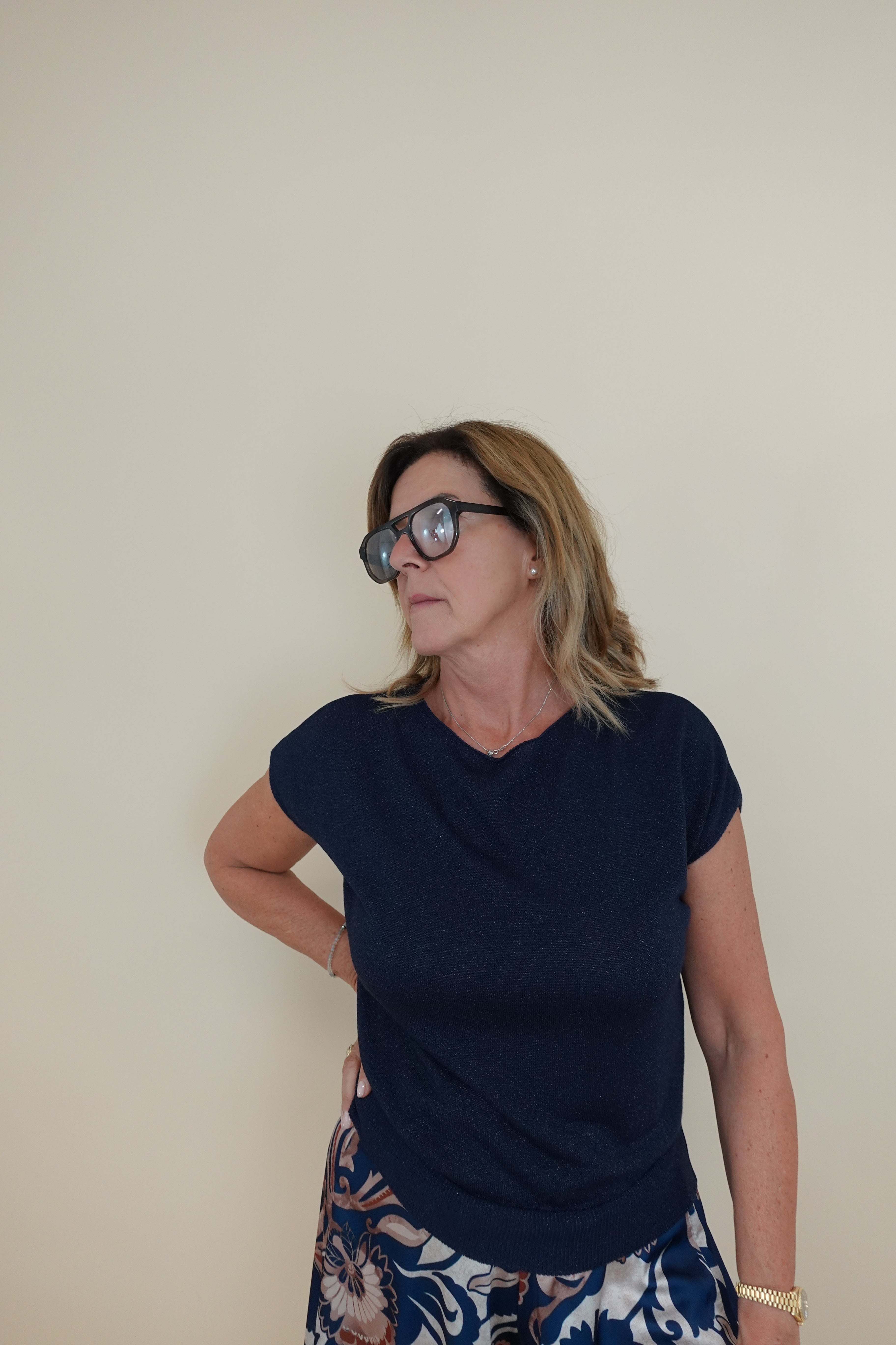 Maglia Lurex Blu