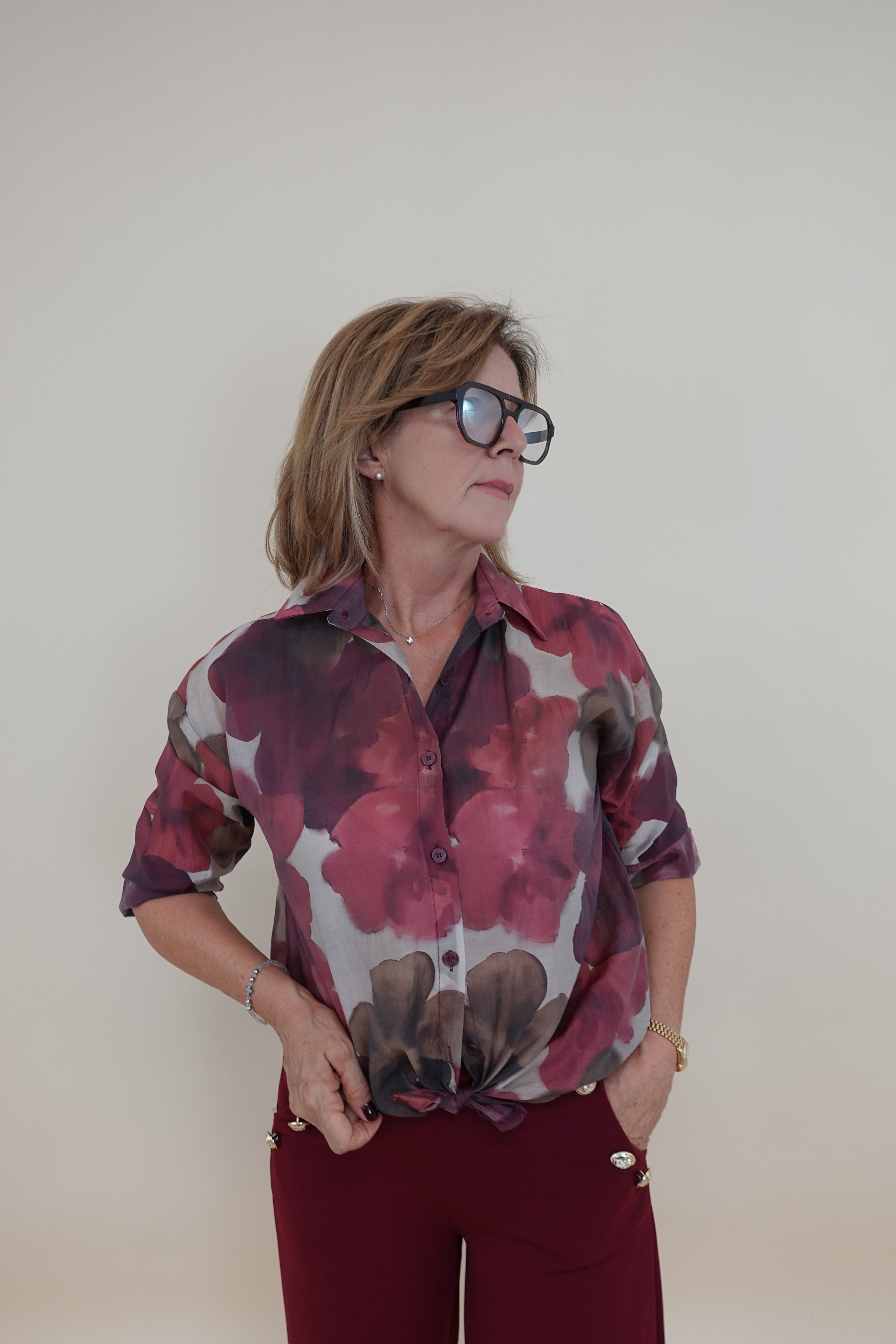 Camicia Flower Red