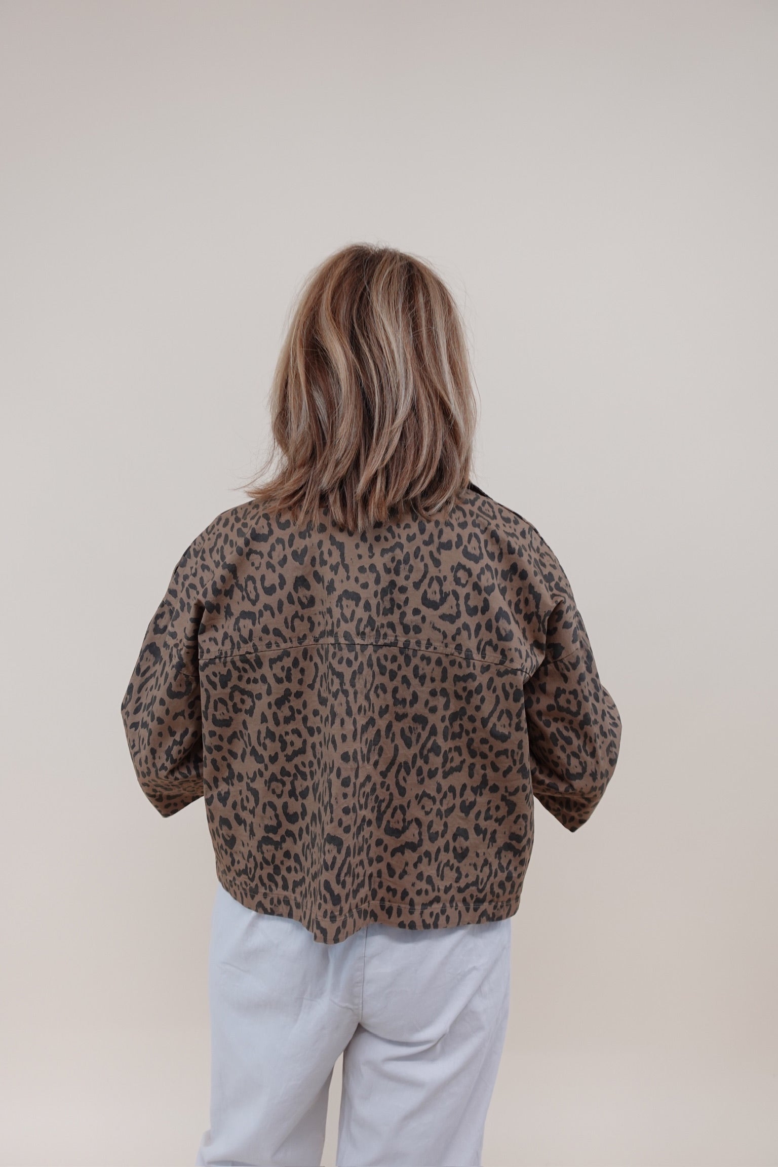 Giacca Shine Leopard Scura