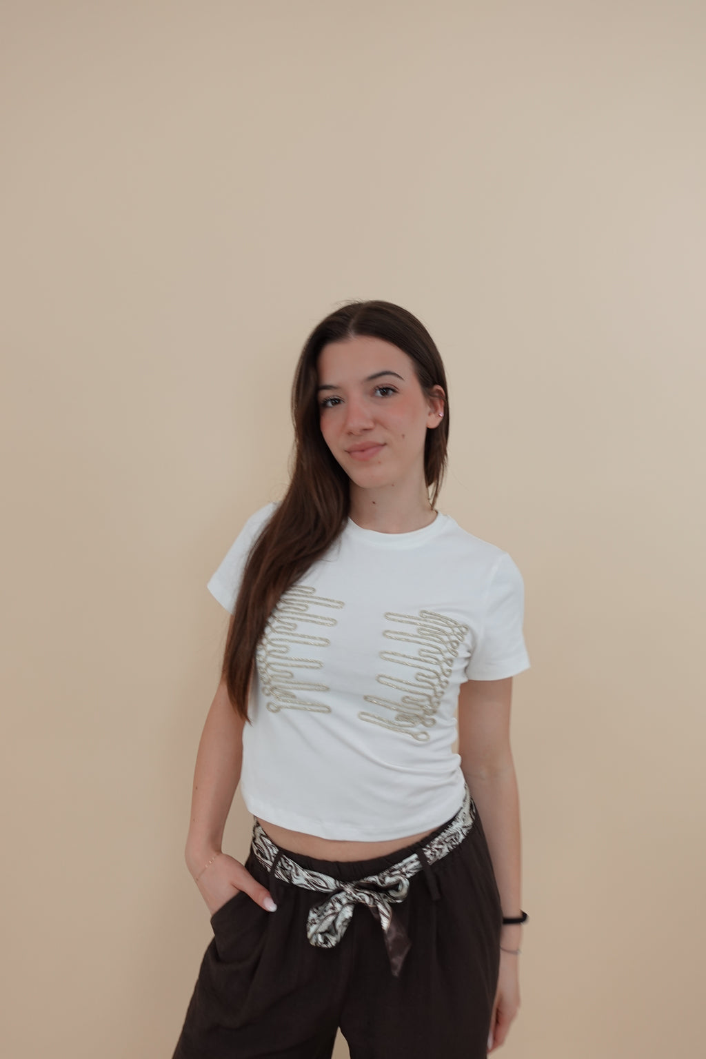 T-shirt Gold Bianca
