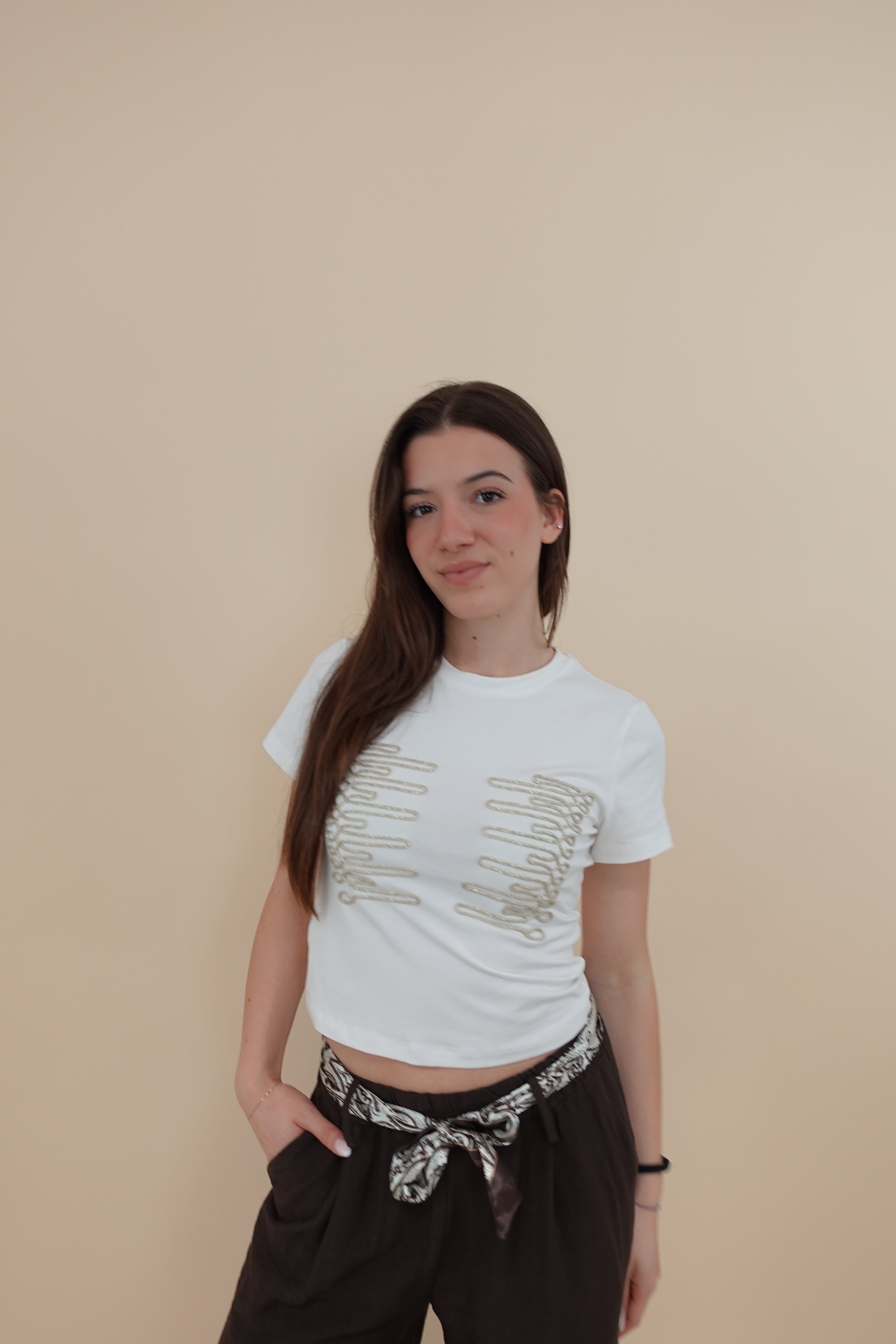 T-shirt Gold Bianca