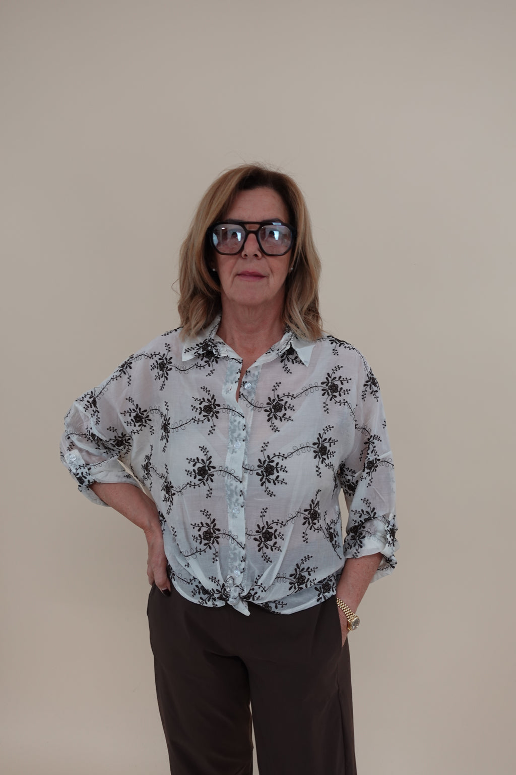 Camicia Amina Marrone