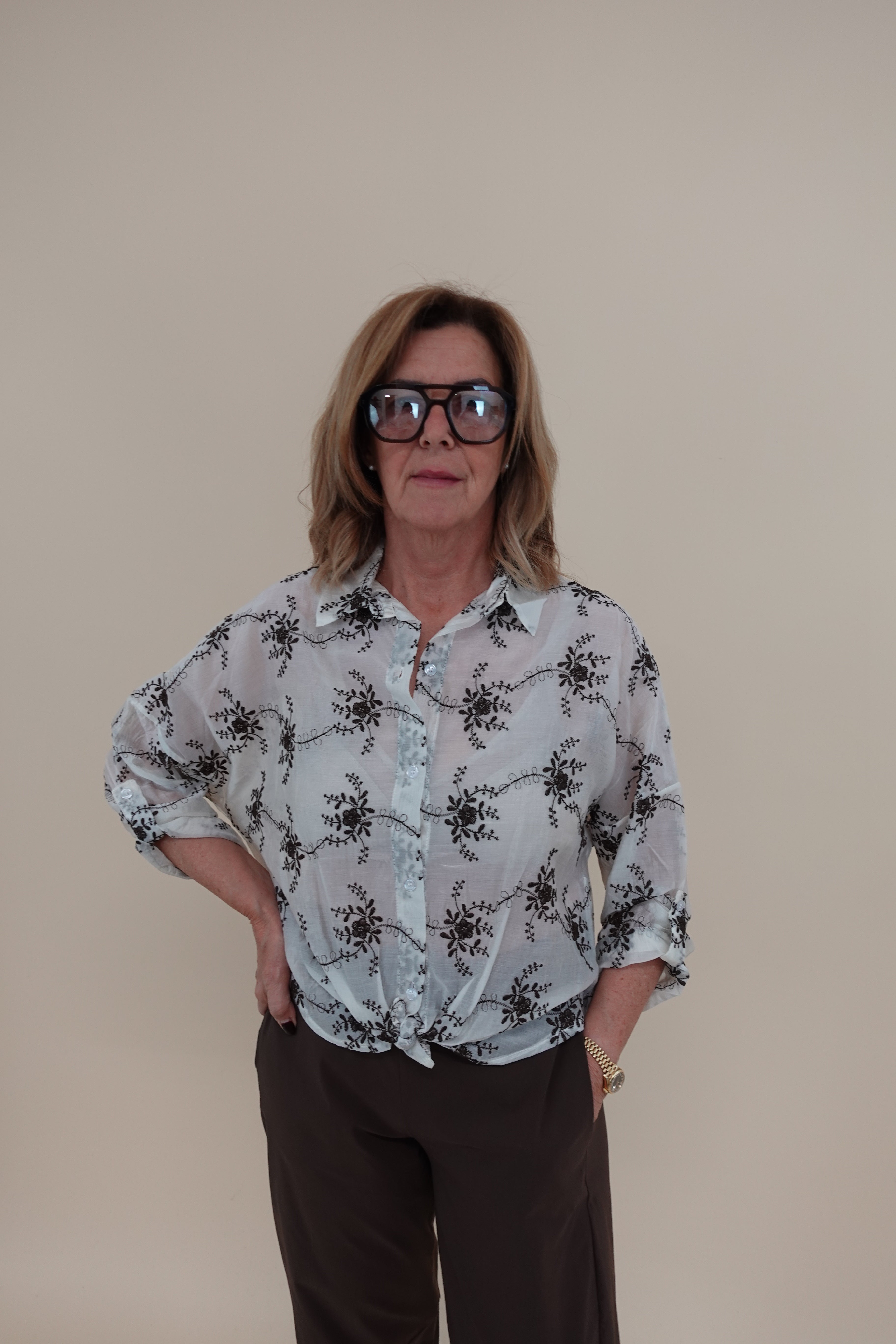 Camicia Amina Marrone