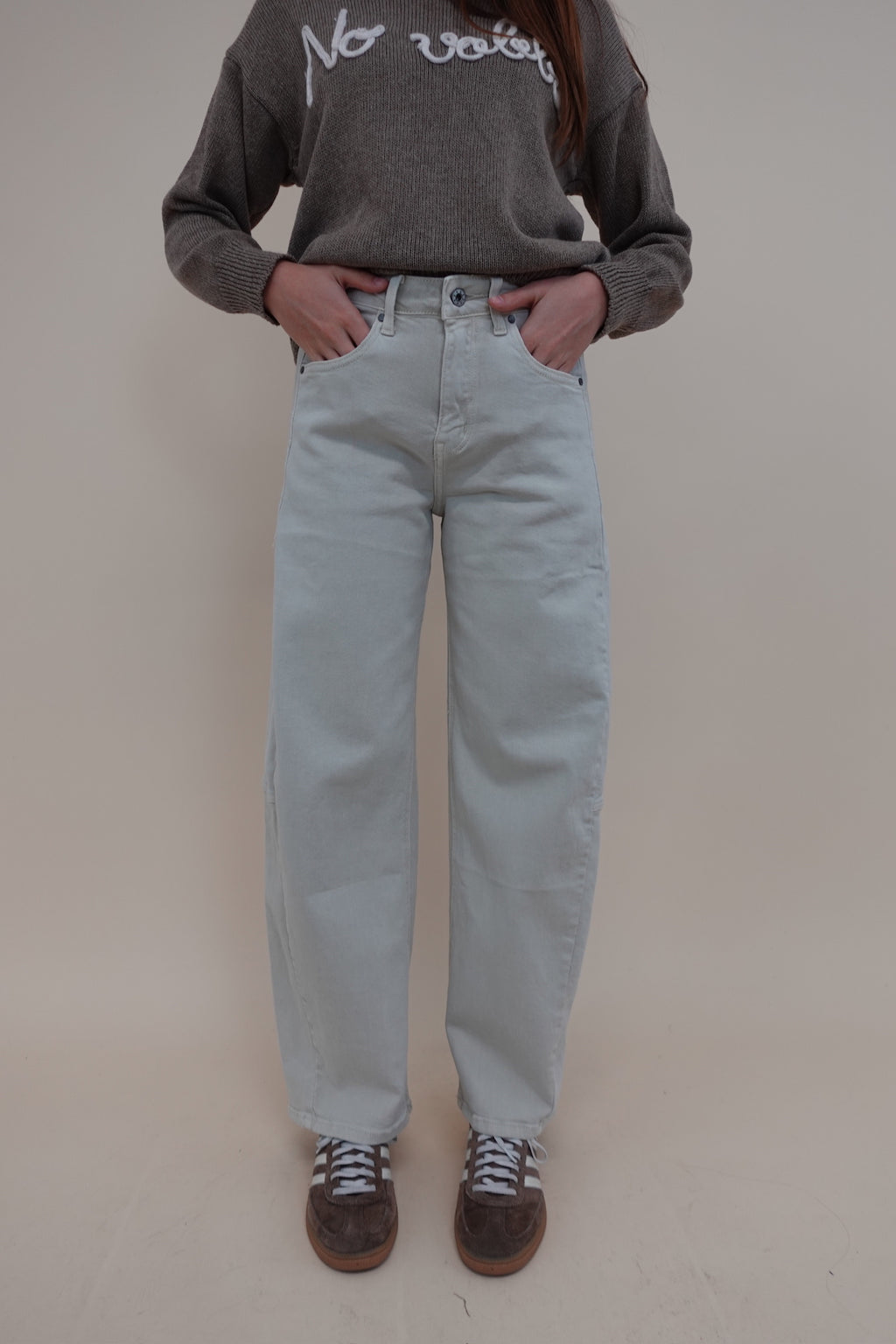 Jeans Balloon Beige