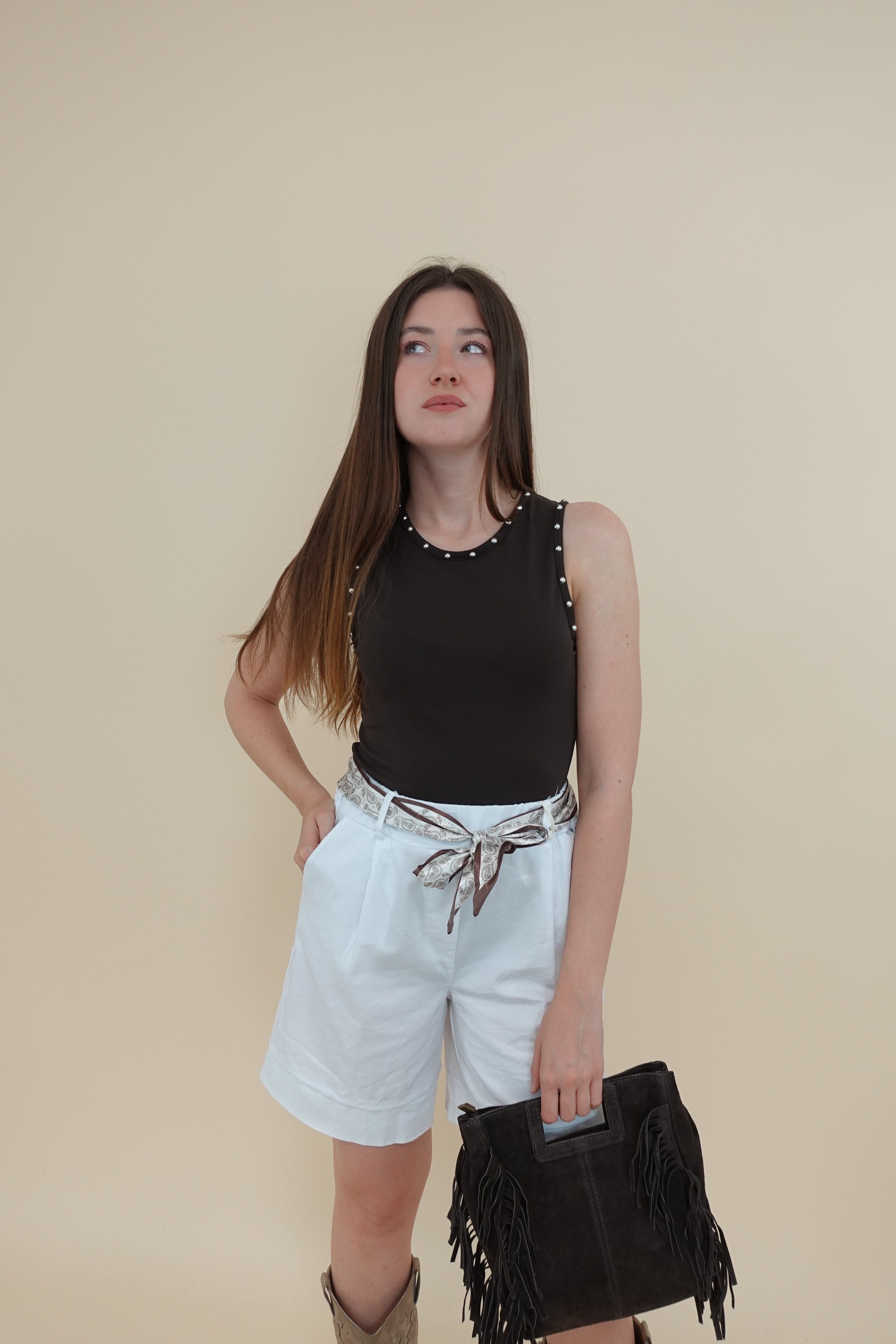 Shorts London Bianco