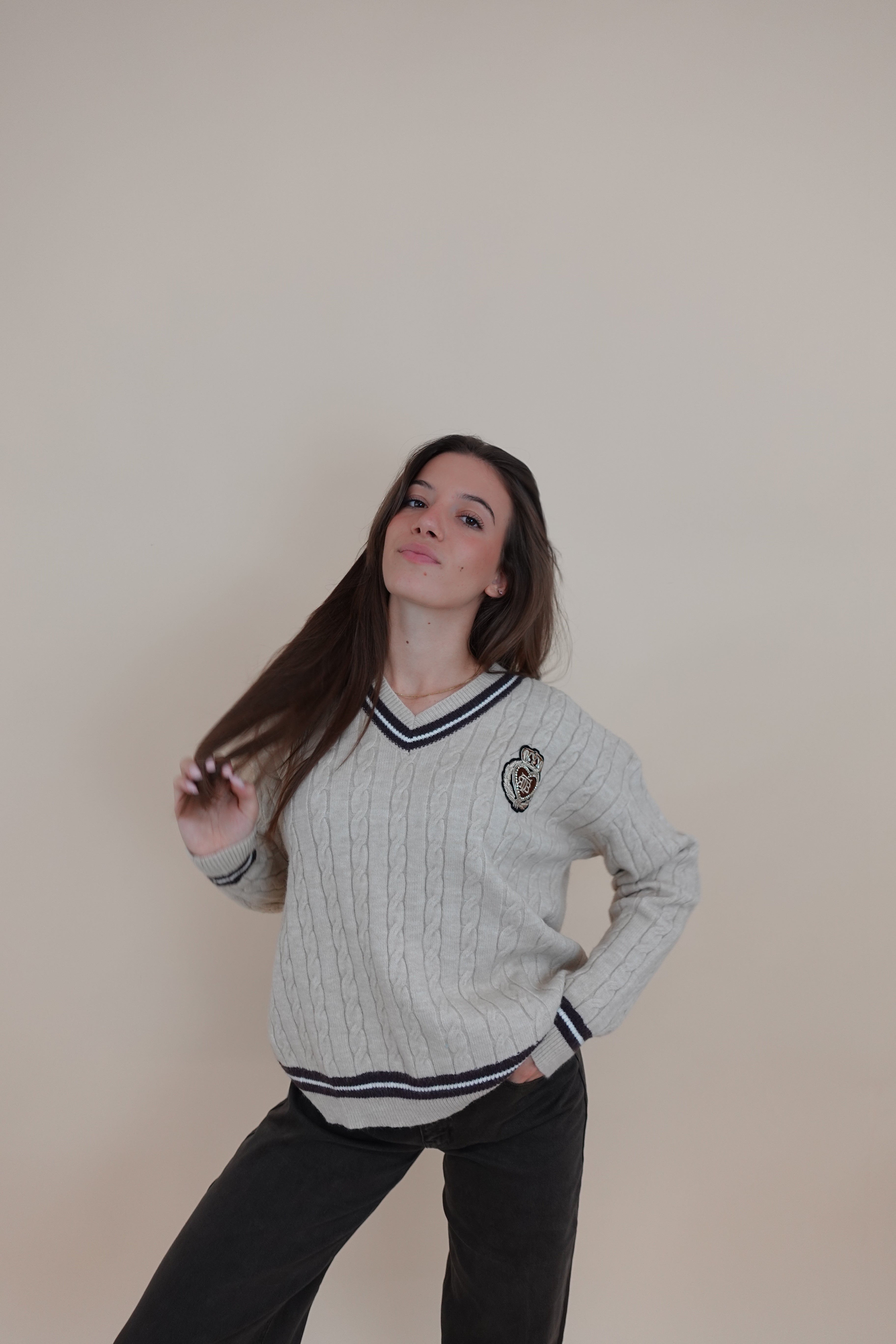 Maglione college beige