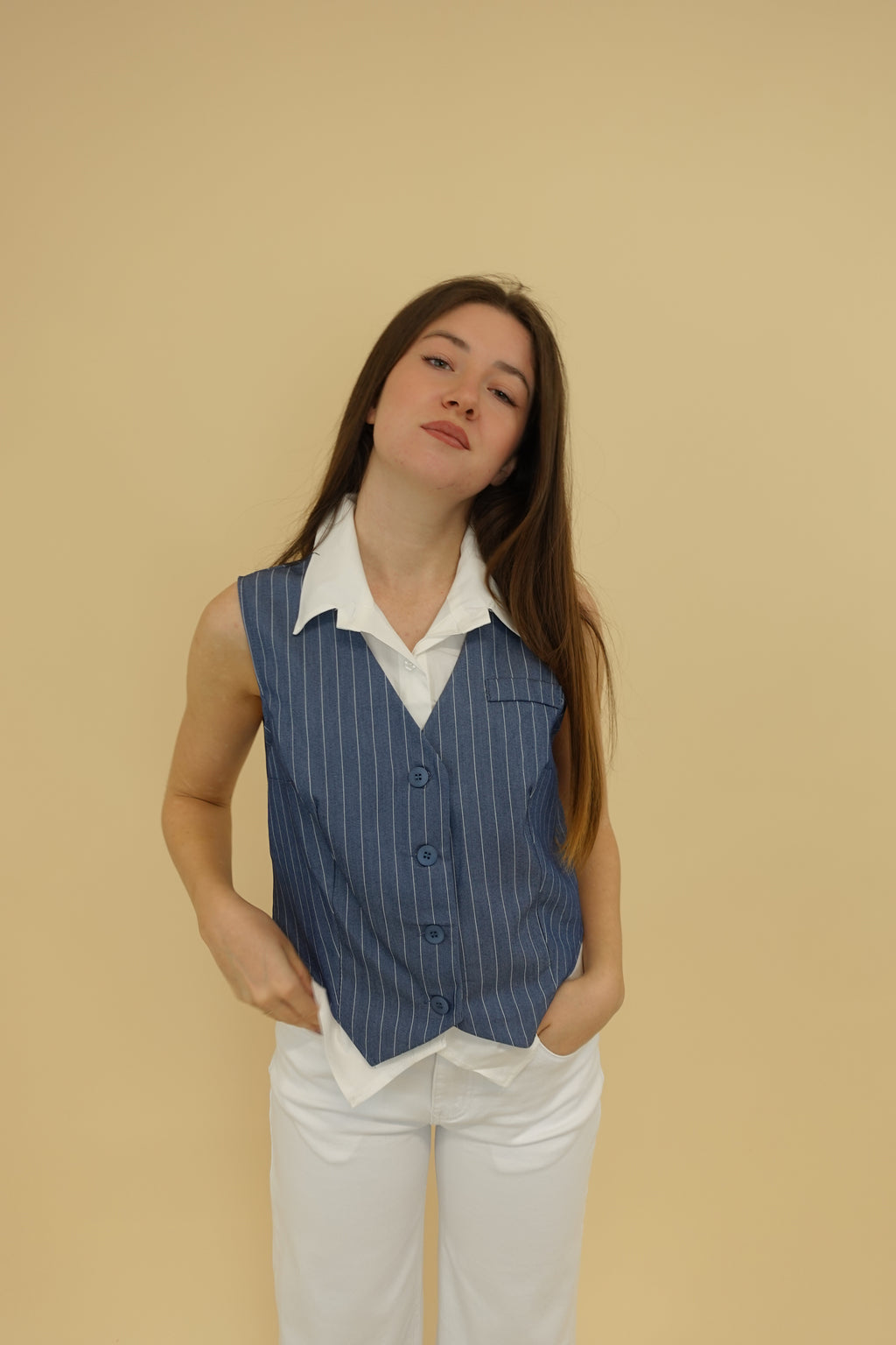 Gilet Line Azzurro