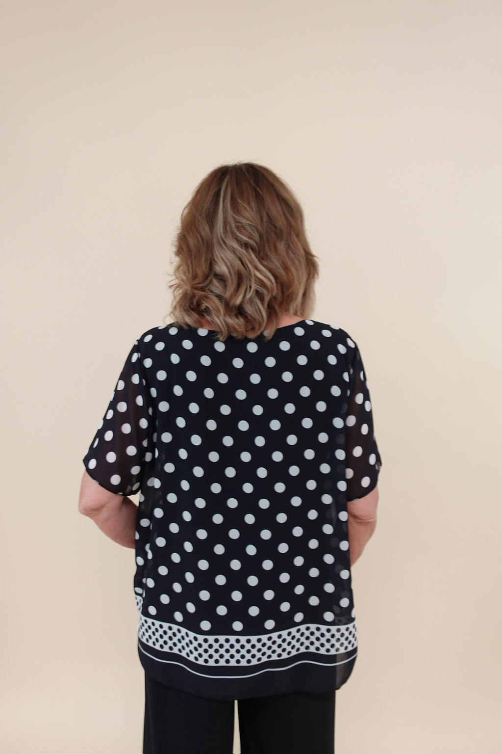 Maglia Over Pois Nero