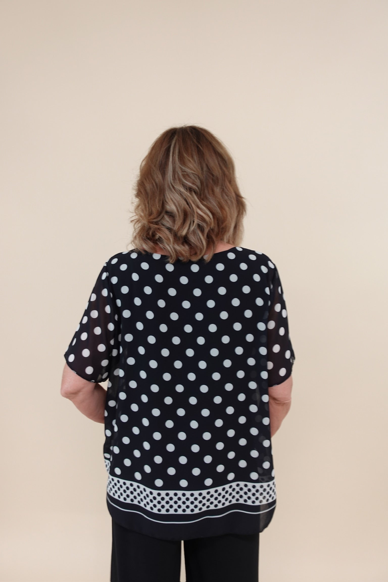 Maglia Over Pois Nero