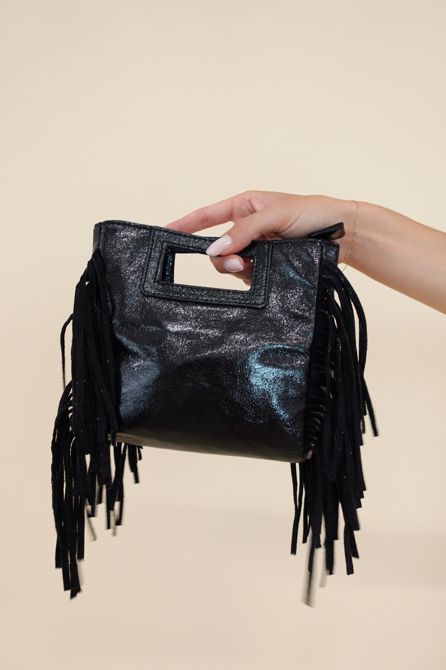 Borsa Frange Lux Nero