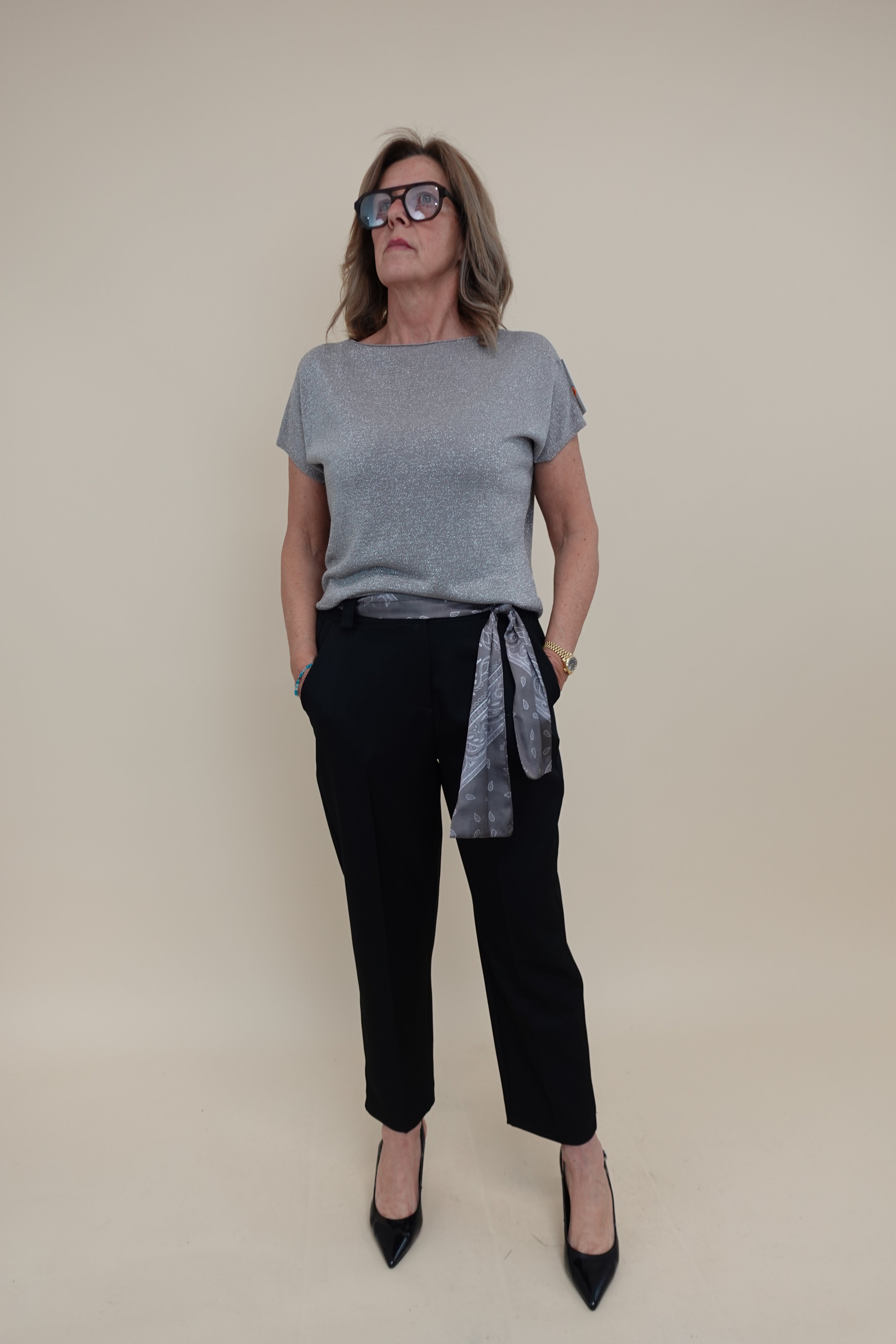 Pantalone Foulard Nero
