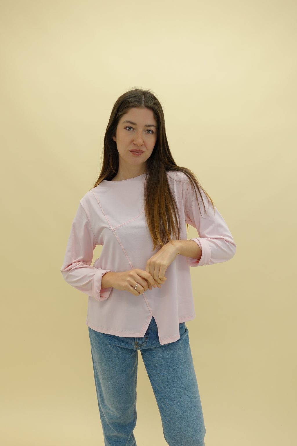 Maglia Assimmetrica Rosa