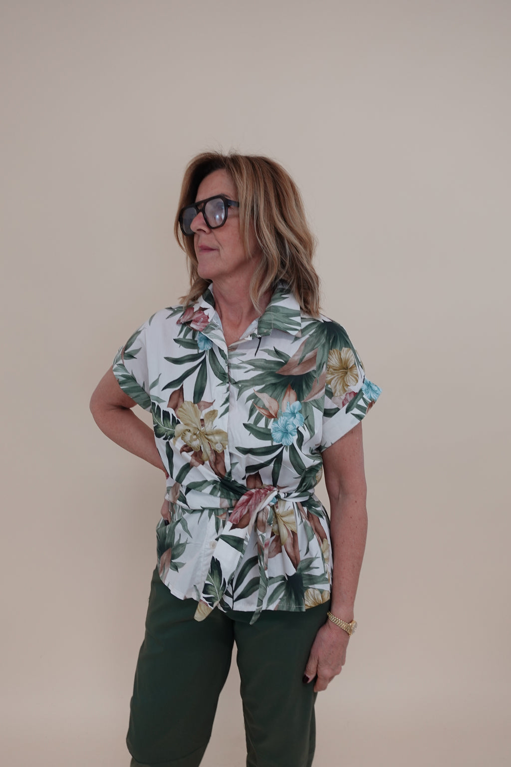 Camicia Hawaii Verde