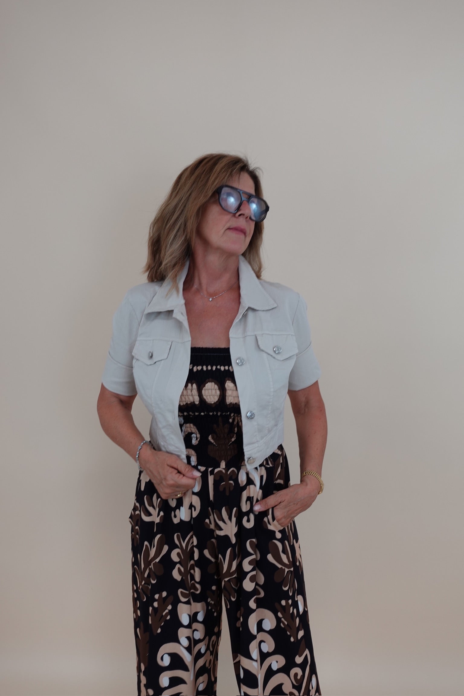 Giacca Crop Beige