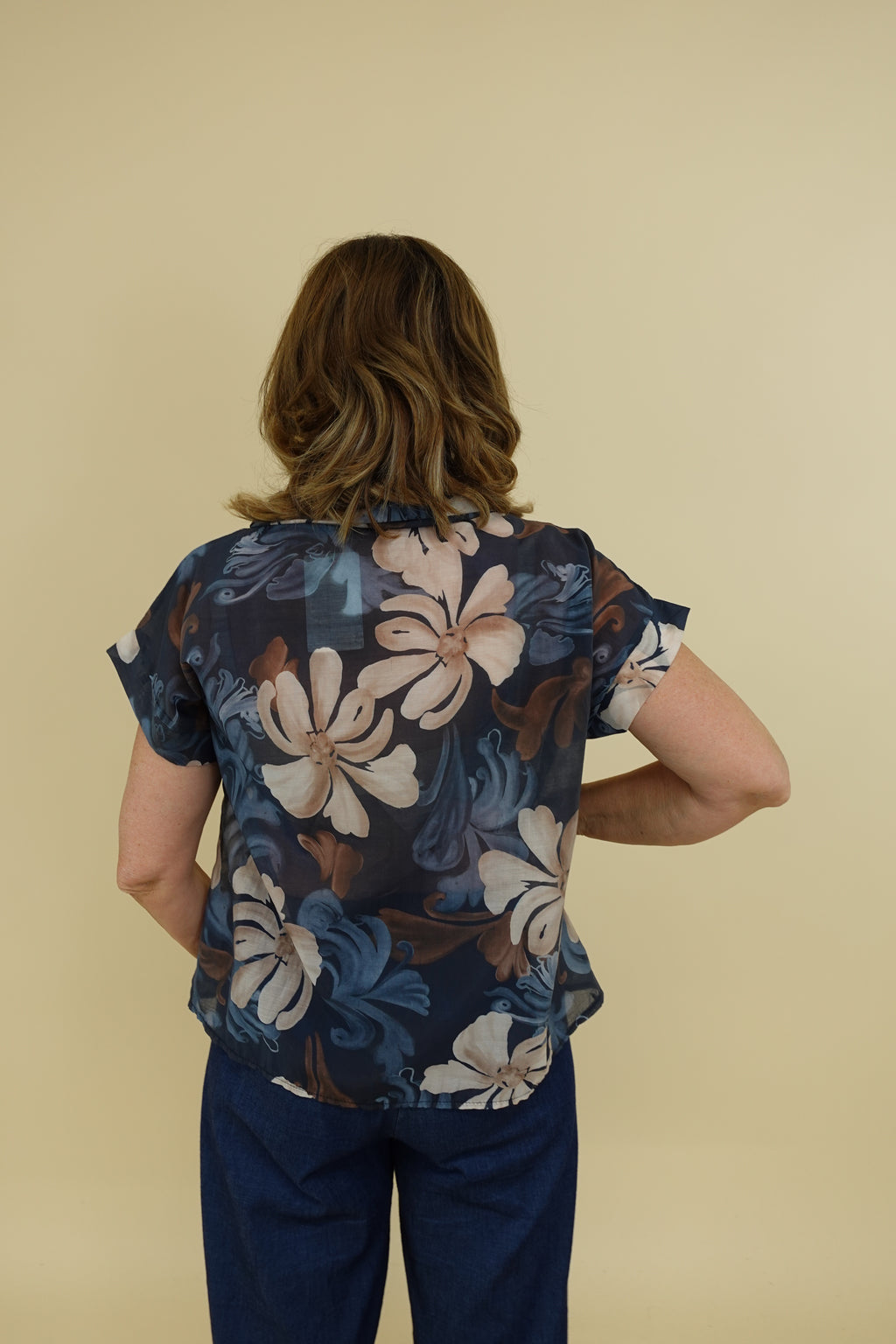 Maglia Flower Blu