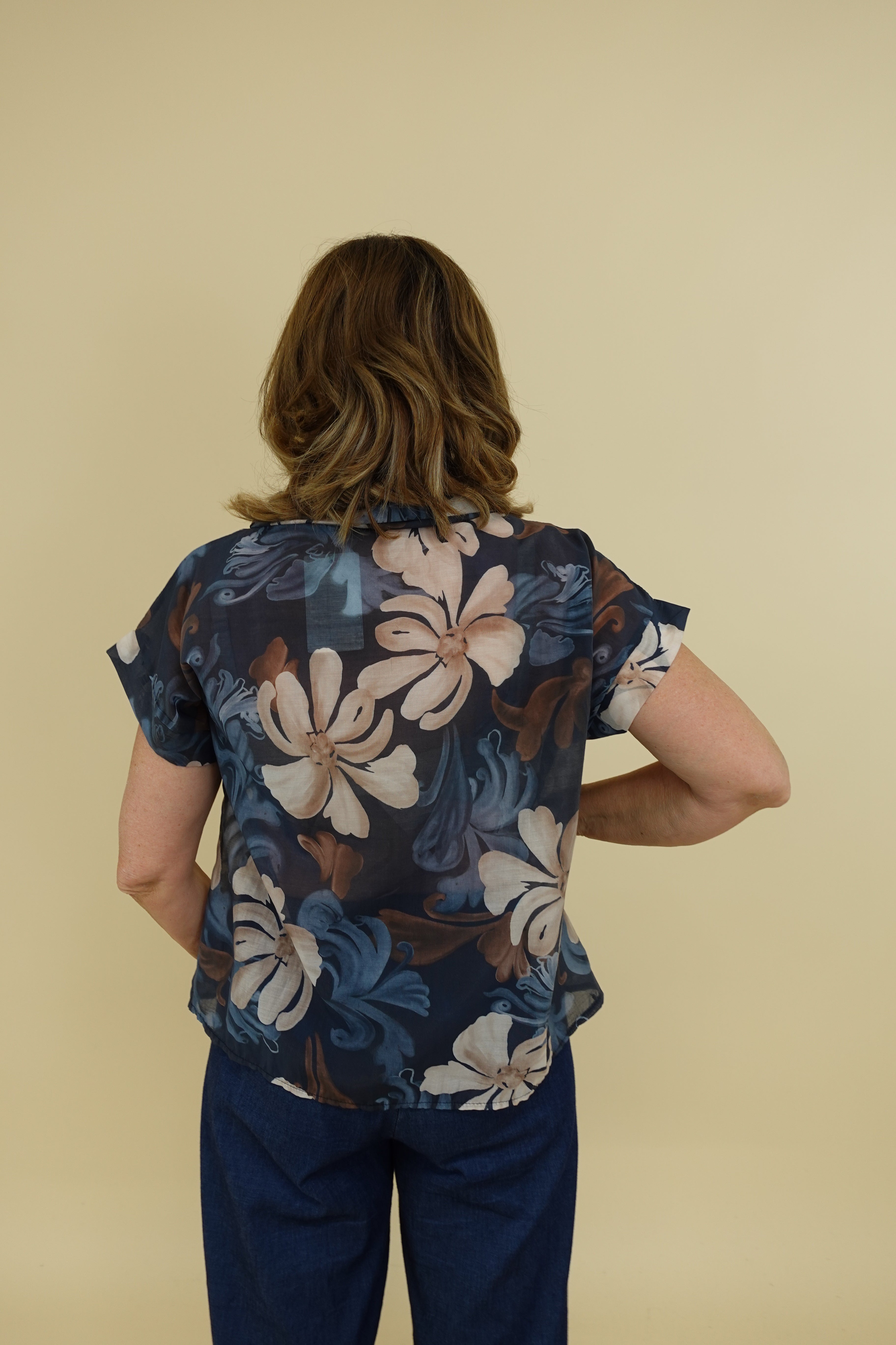 Maglia Flower Blu