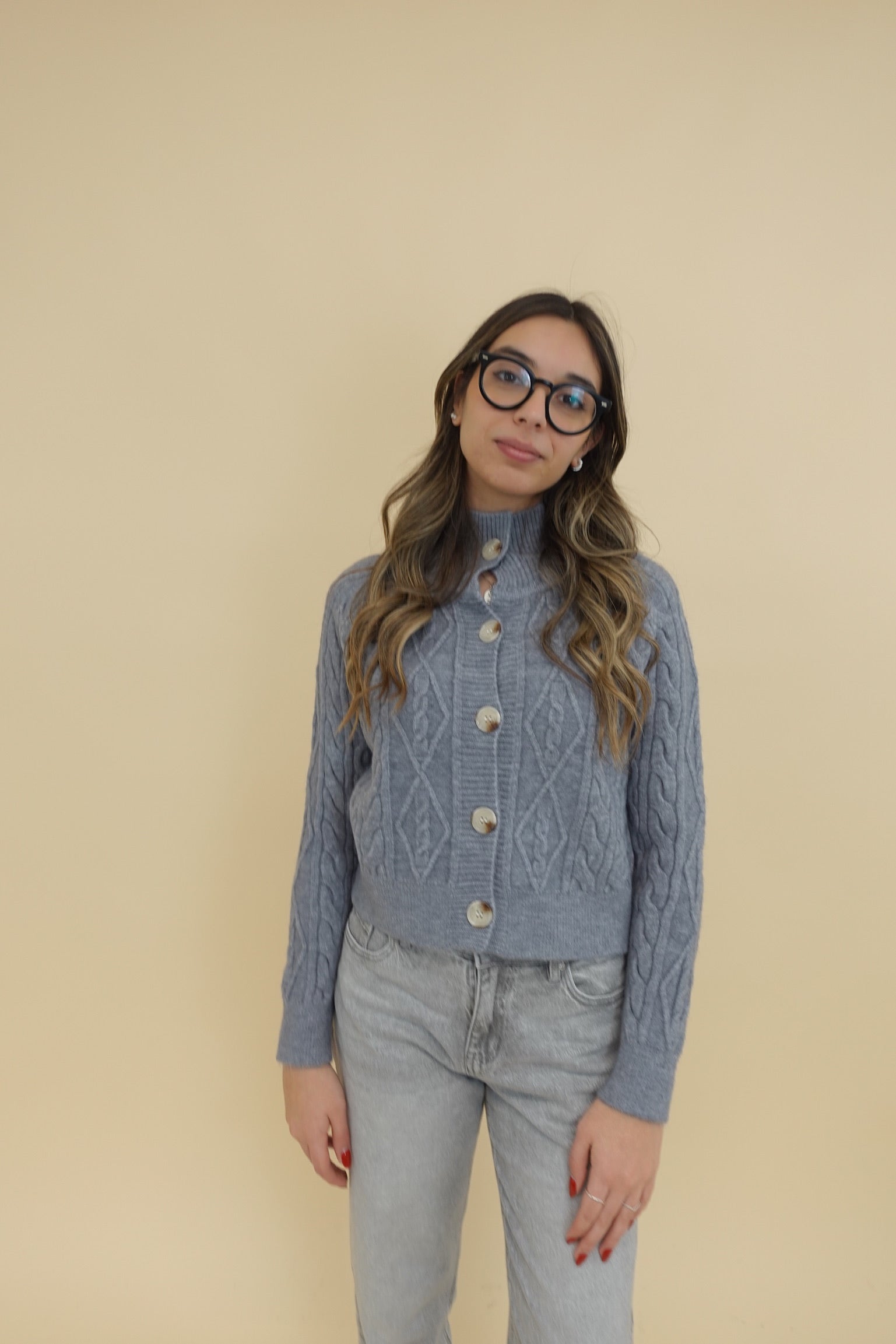 Cardigan Badia Grigio