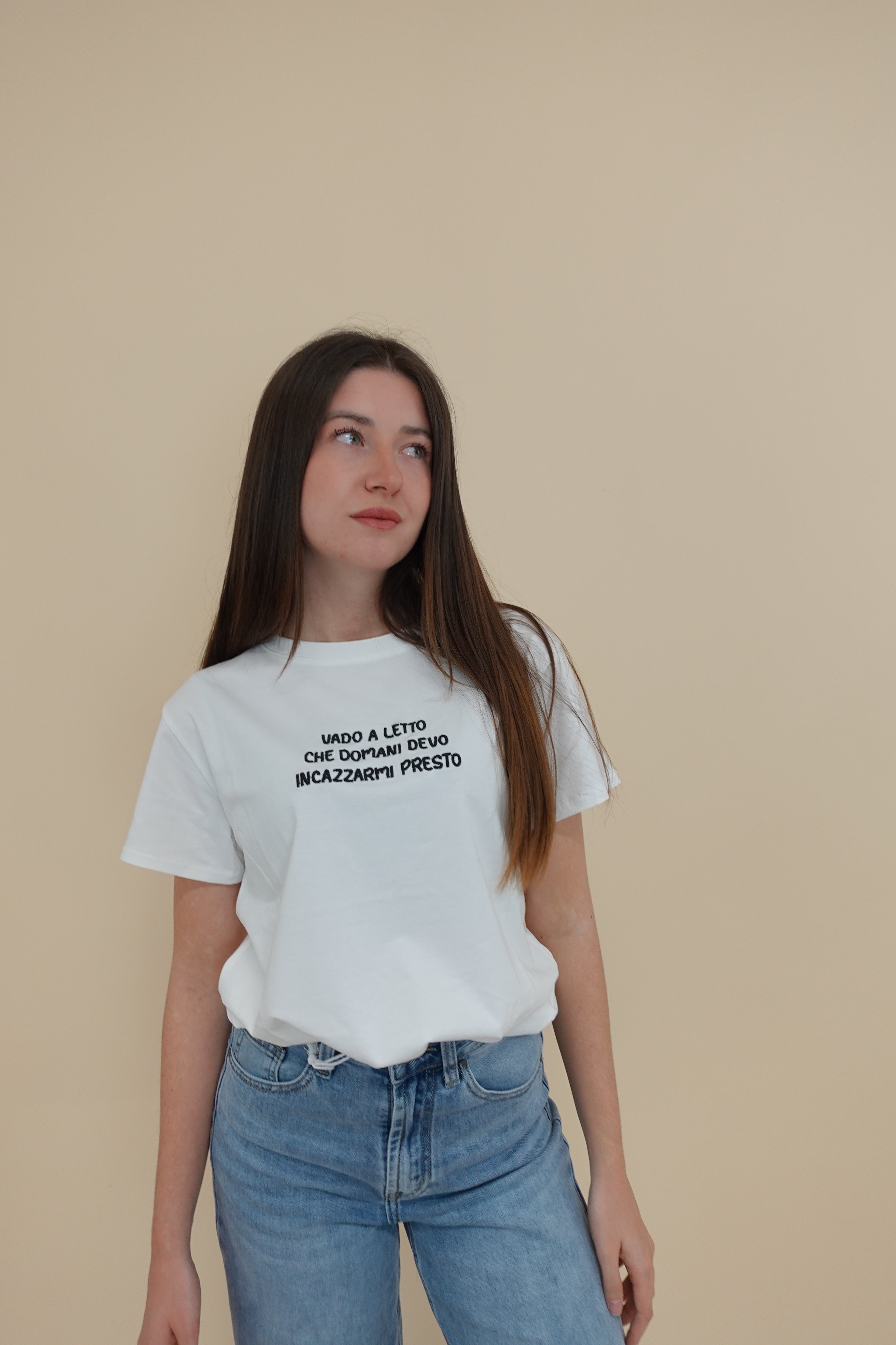 T-shirt Vado a Letto Nera