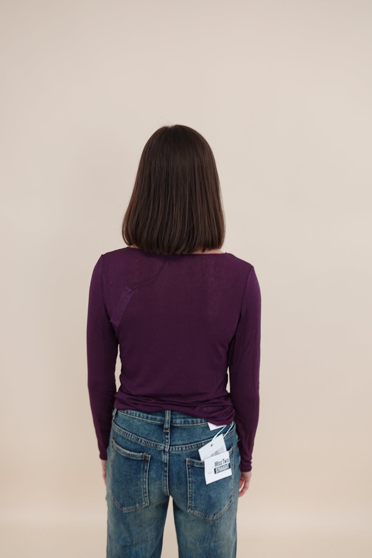 Maglia Misto Cashmere Bordeaux