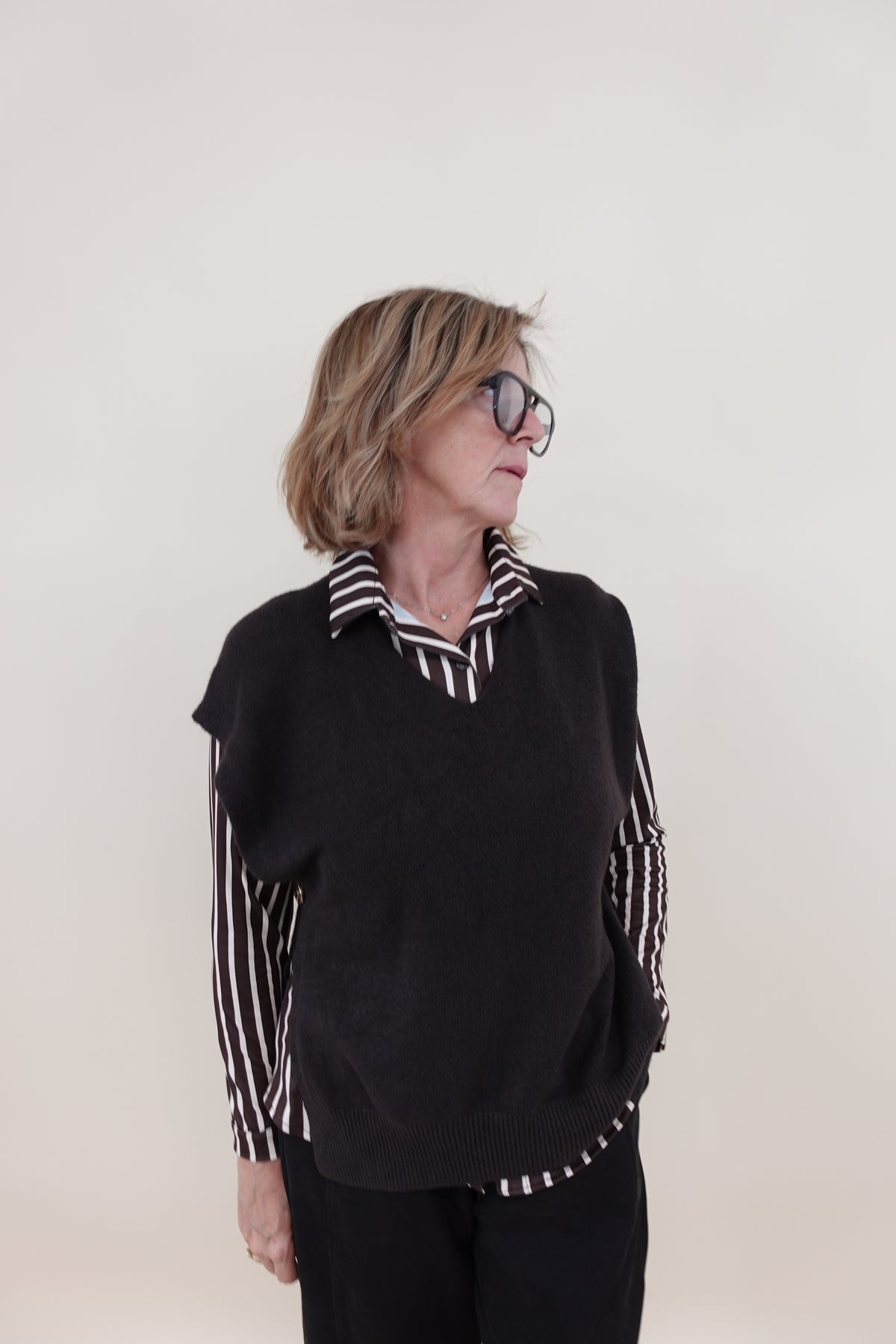 Gilet Carmen Marrone