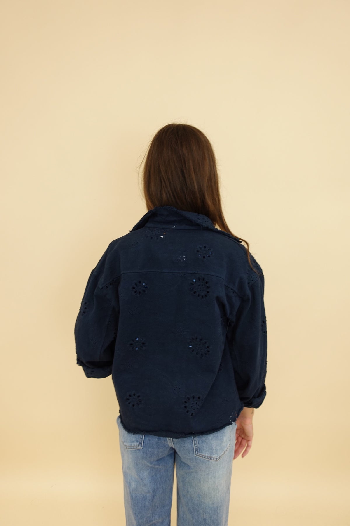 Giacca Traforata Blu