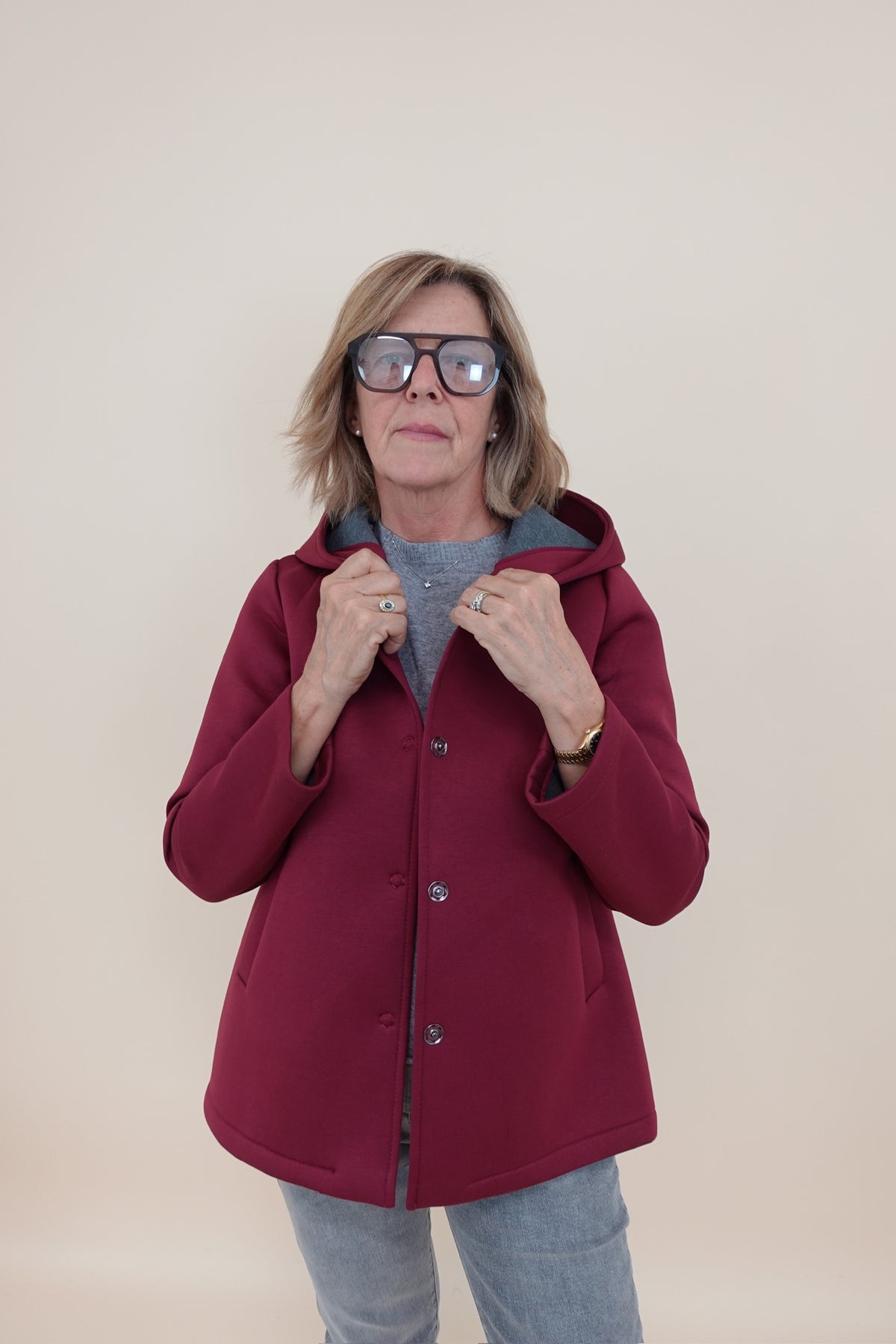 Giacca Neoprene Bordeaux