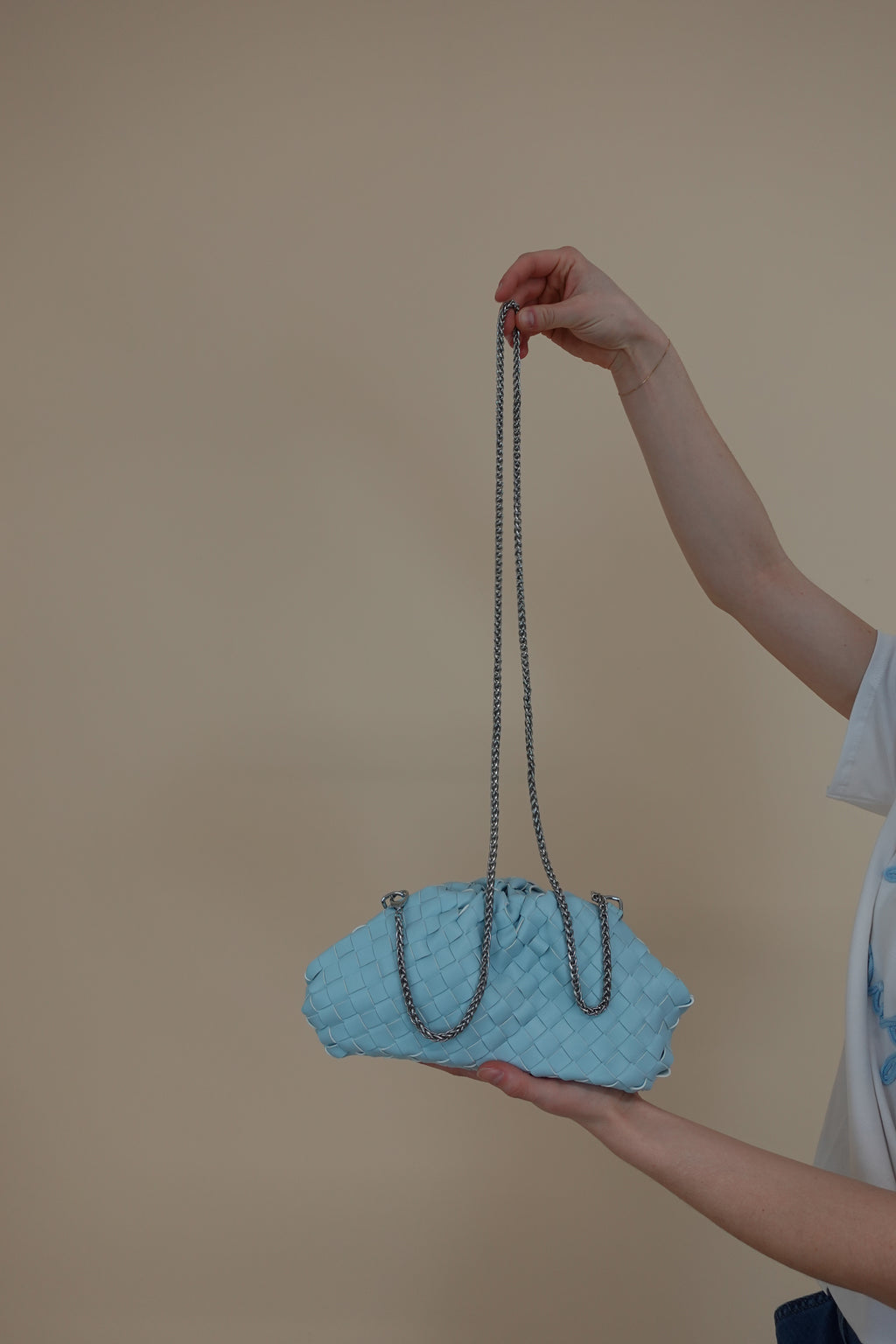 Pochette Intreccio Azzurra