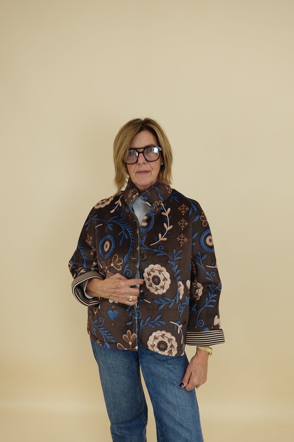 Giacca Neoprene Fantasy Marrone