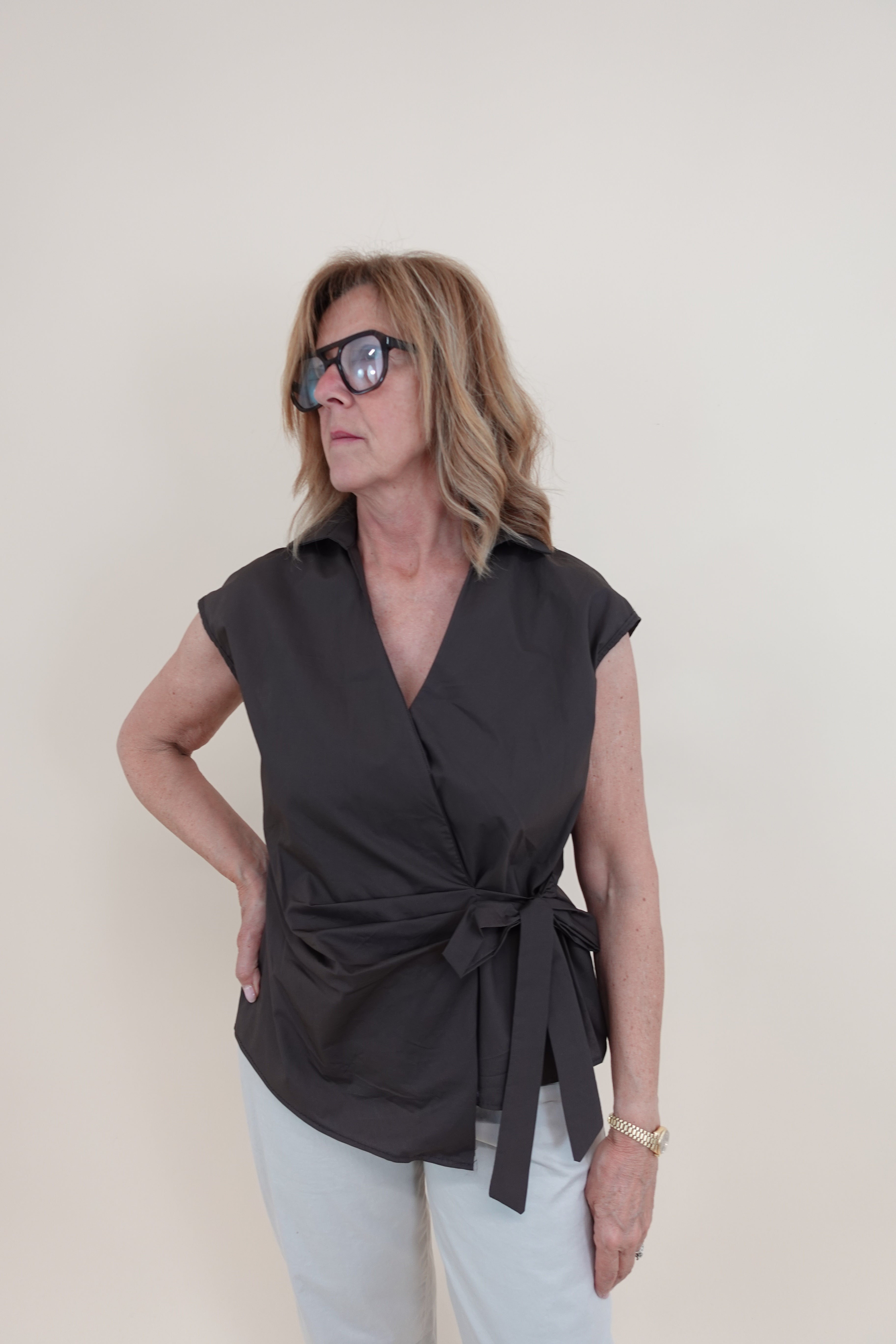 Camicia Nicole Marrone