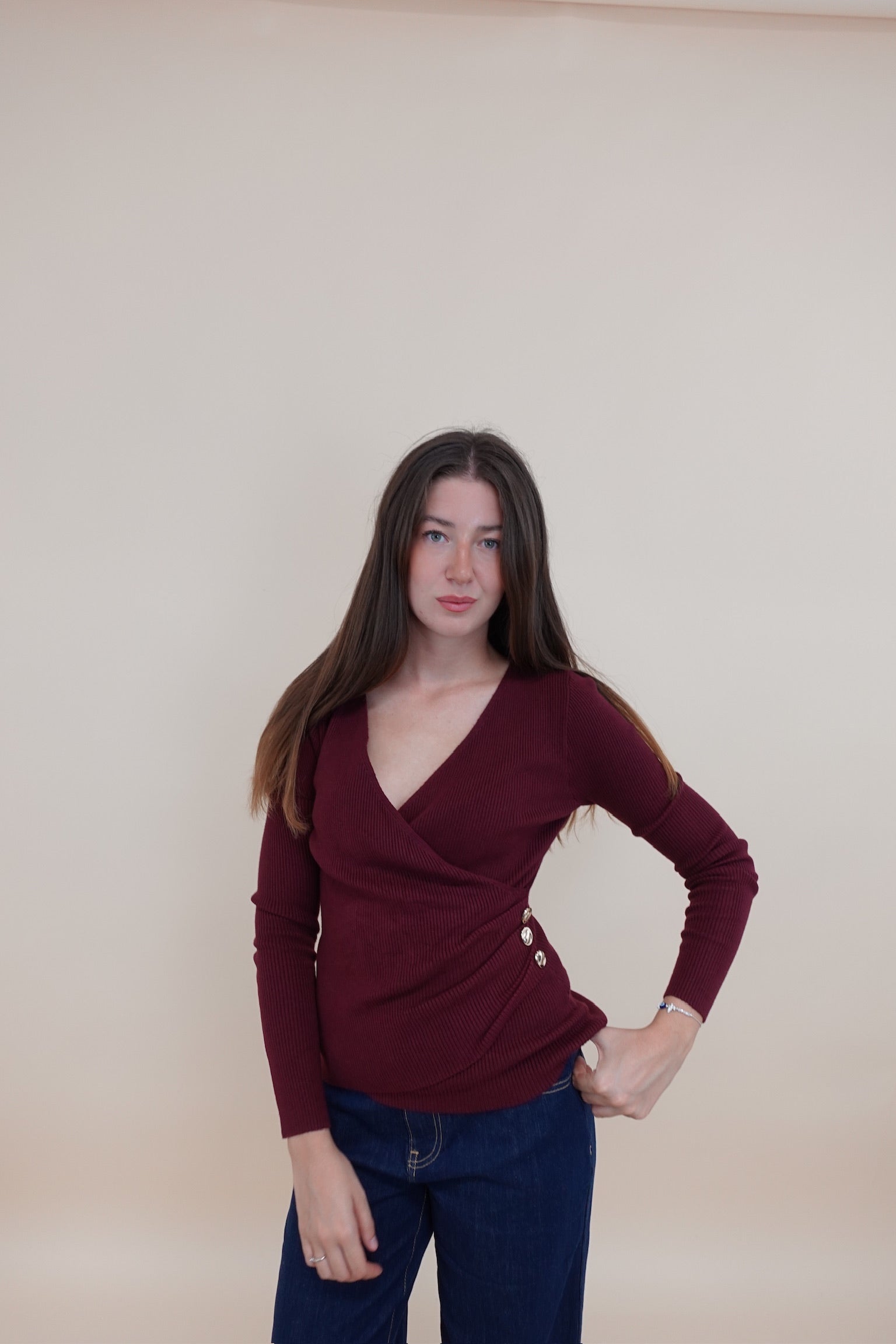 Maglioncino Elisabetta Bordeaux