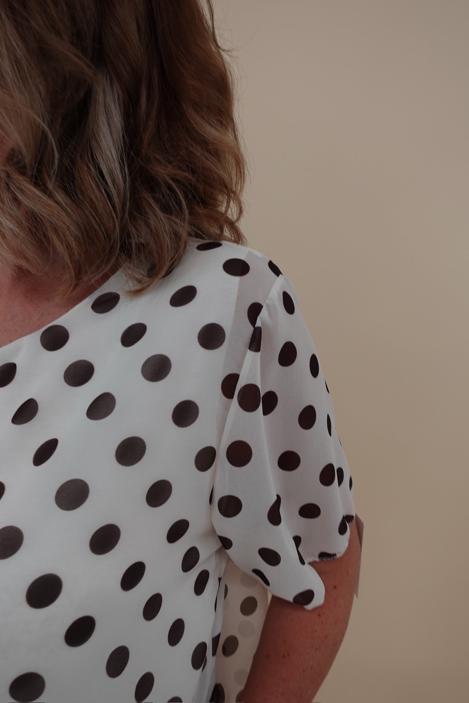 Maglia Over Pois Bianca