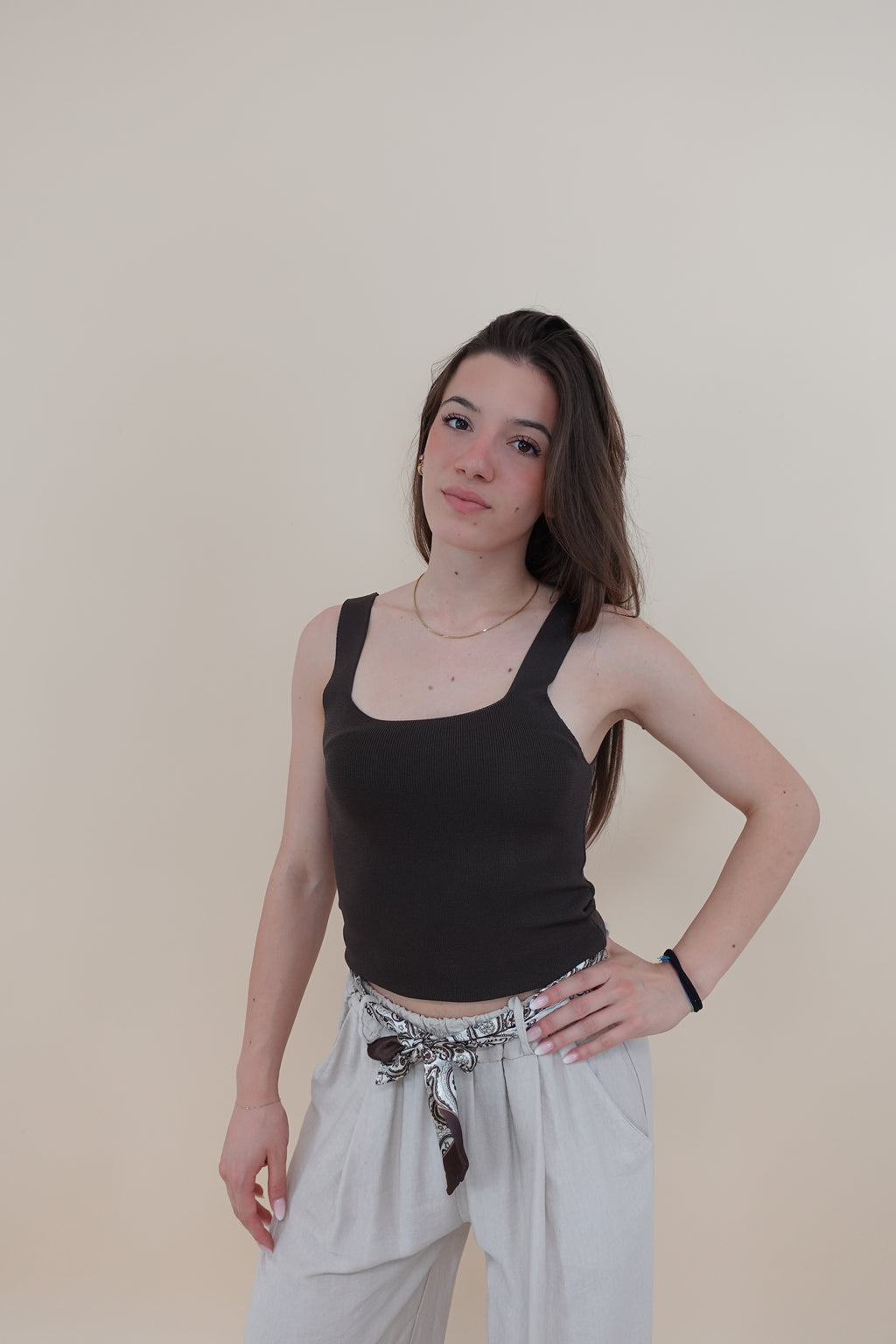 Canotta Summer Marrone