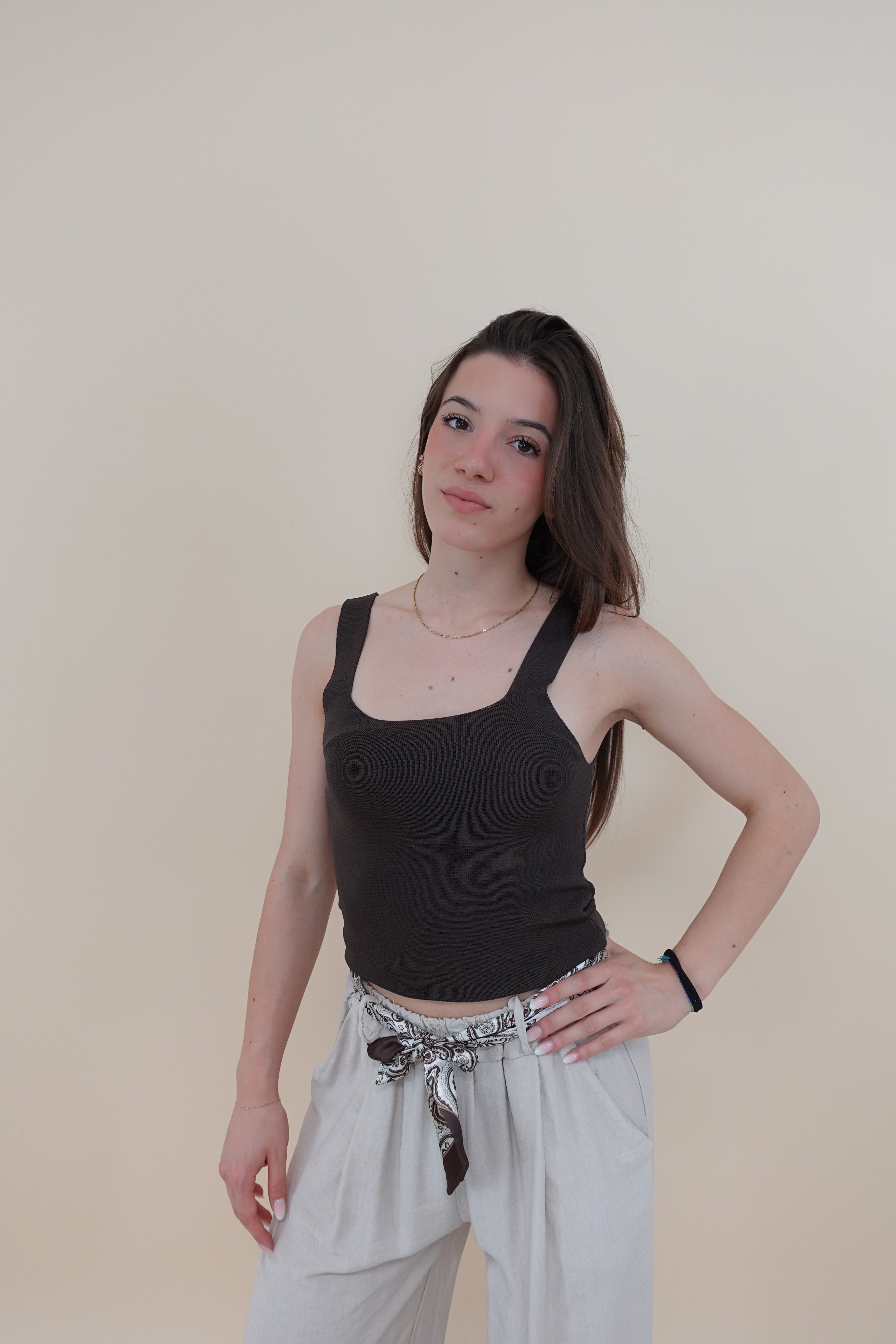Canotta Summer Marrone