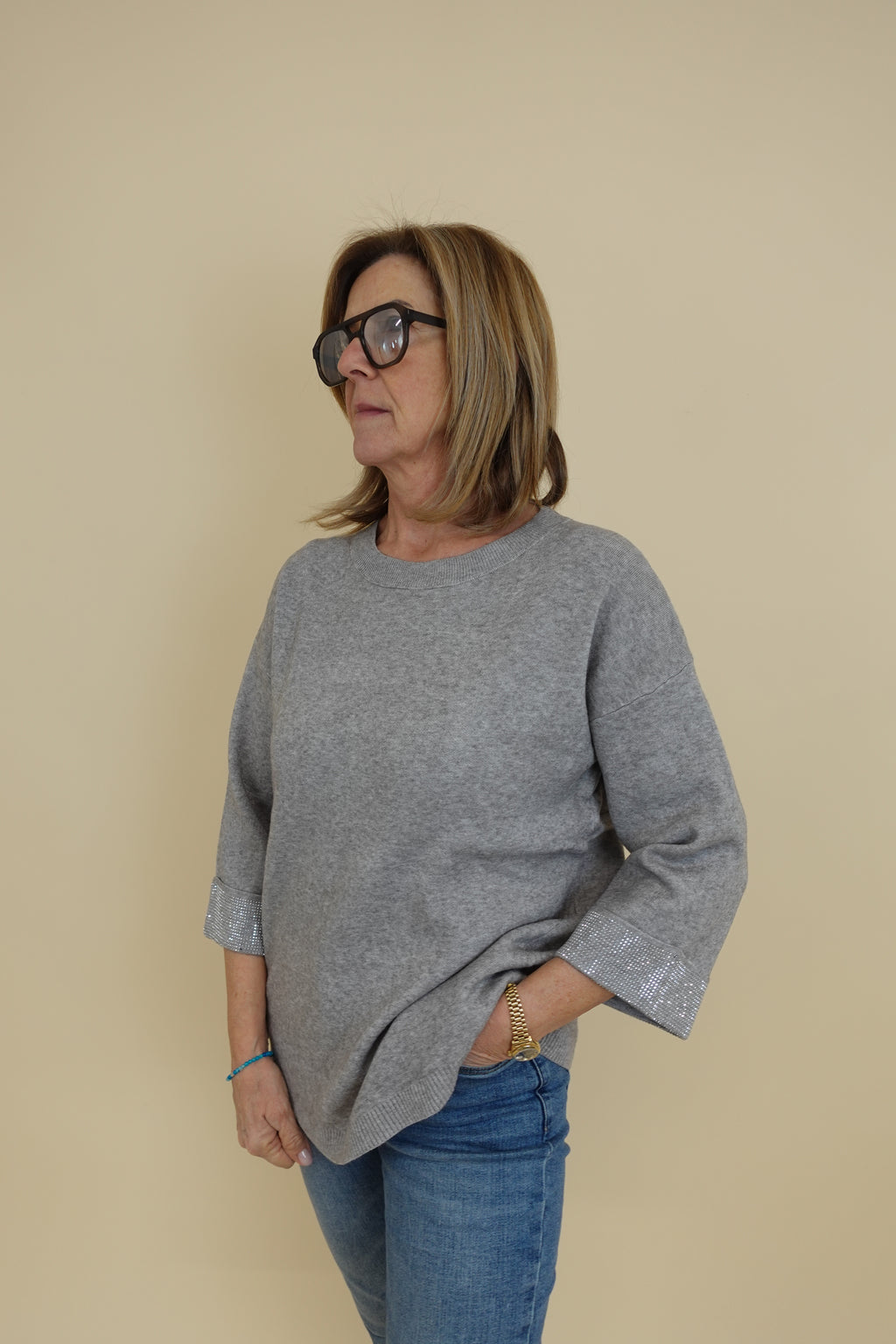 Maglione Angela Grigio Chiaro
